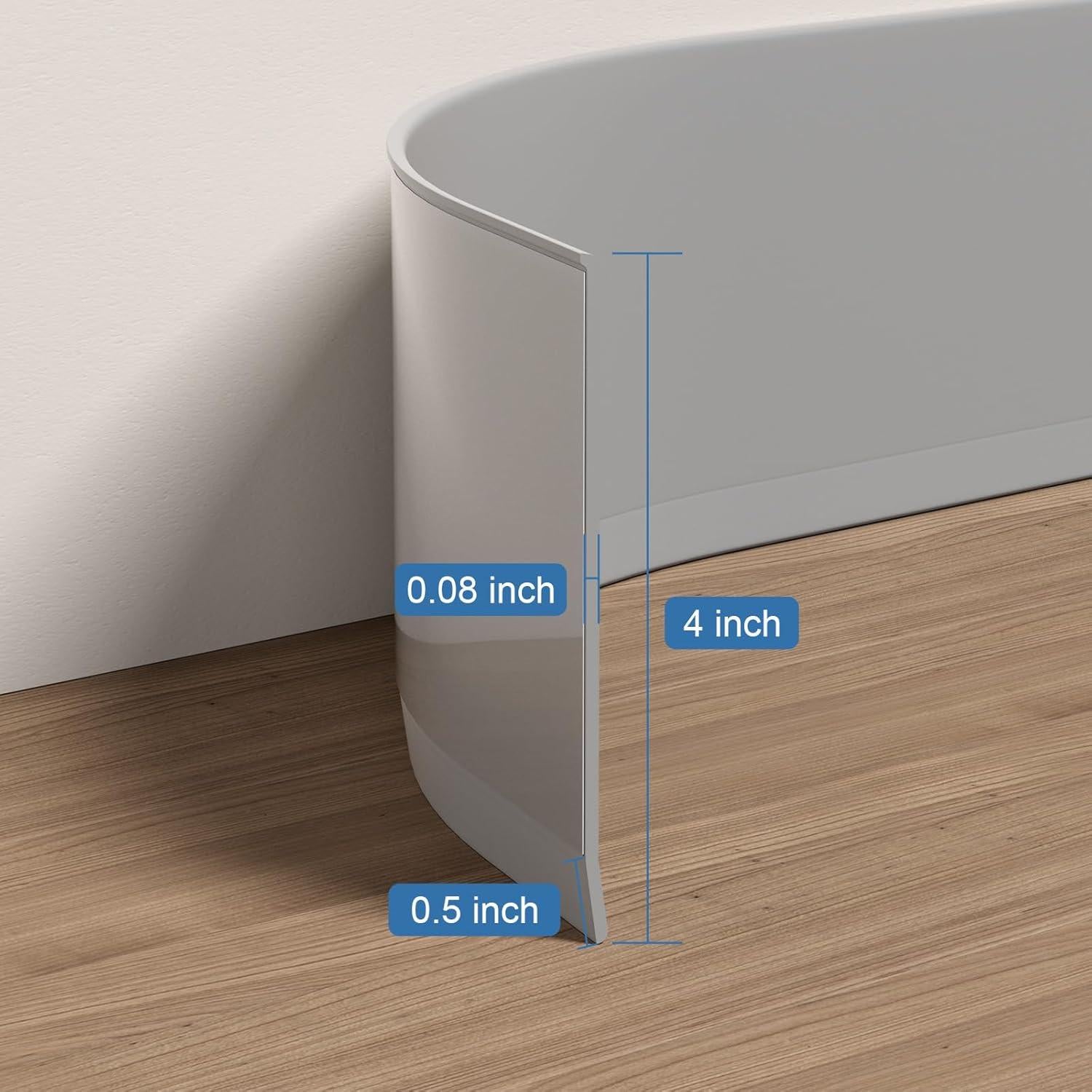 Moldura de Zócalo Autoadhesiva Frantie 6.1m Vinilo Flexible