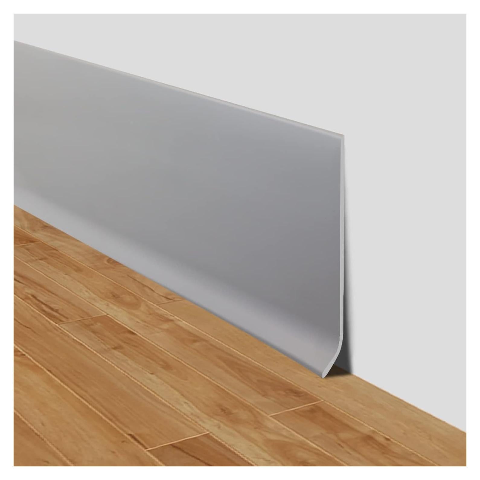 Moldura de Zócalo Flexible Autoadhesiva LSGCQ 10cm x 6m Gris