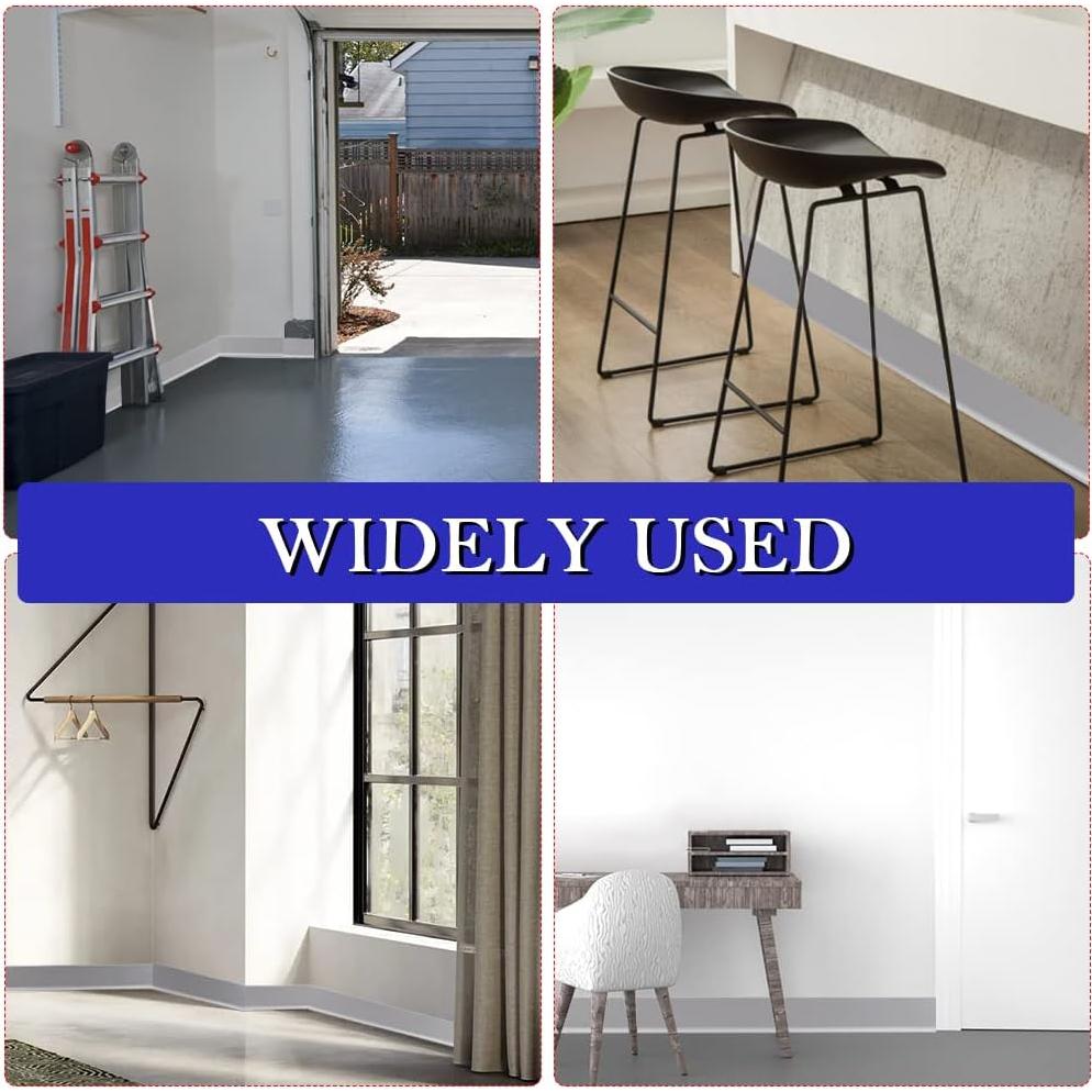 Moldura de Zócalo Flexible Autoadhesiva LSGCQ 10cm x 6m Gris