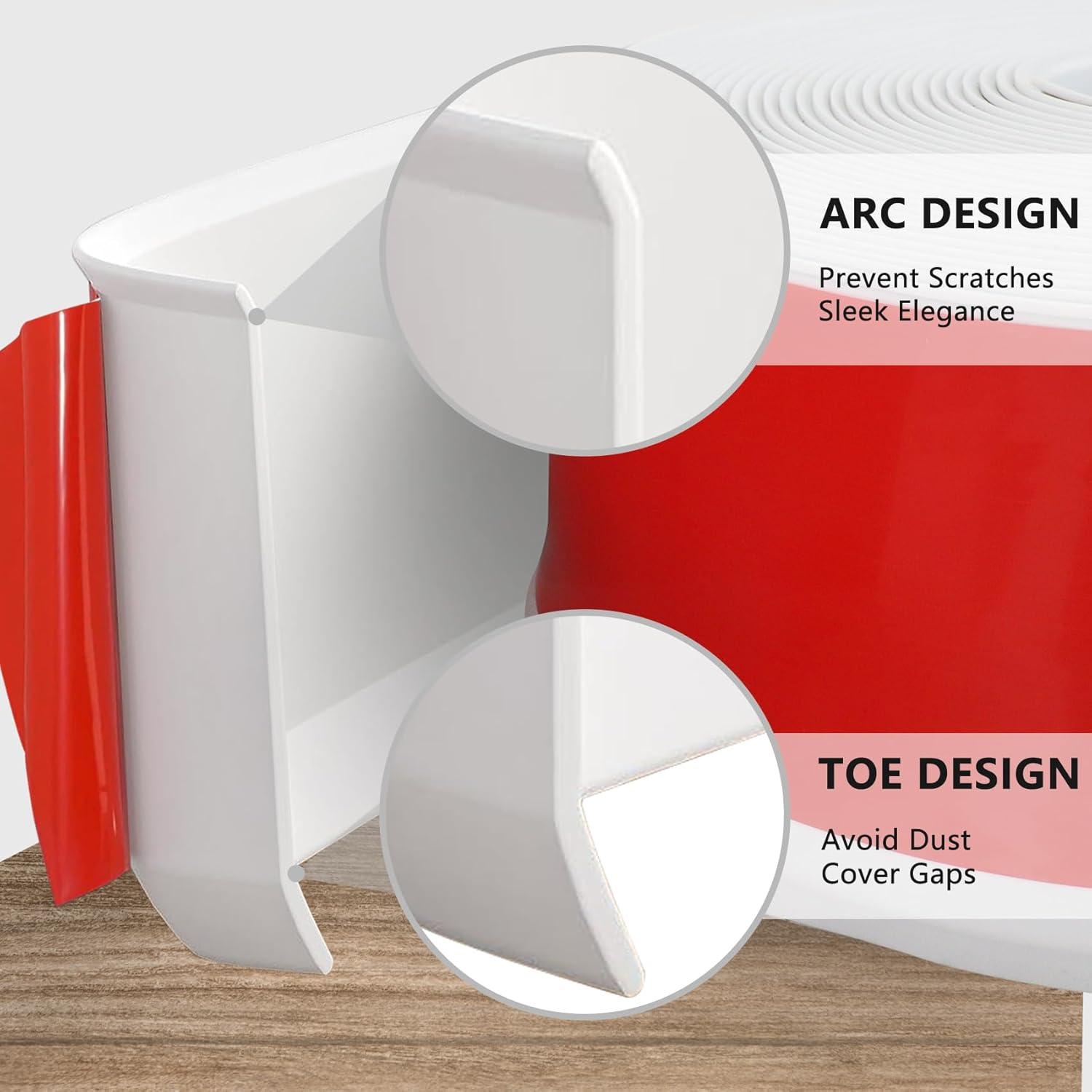 Moldura de Zócalo Flexible Stickgoo 10 cm x 6.1 m Blanca