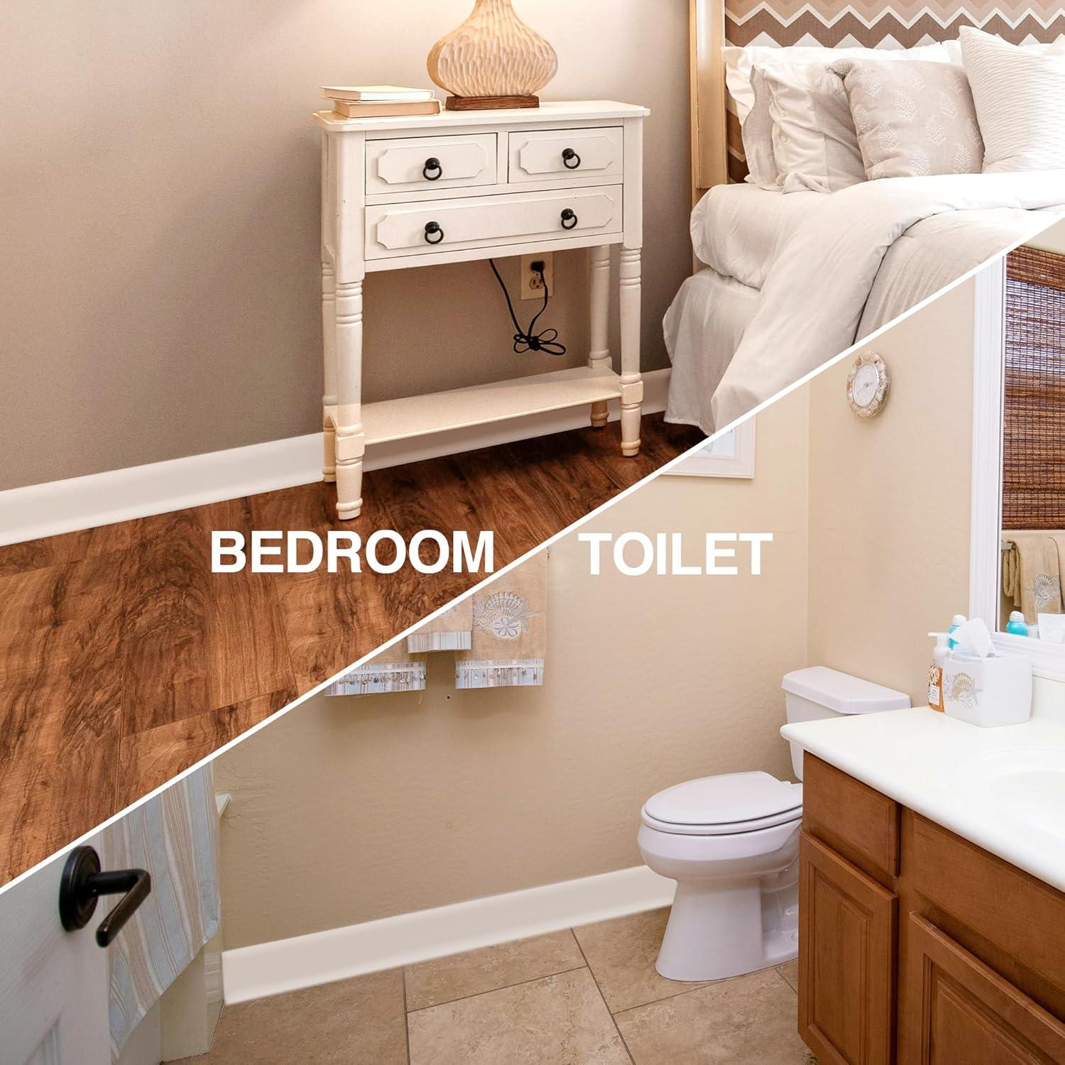 Moldura de Pared Autoadhesiva ROUIXSEN 3cm x 3.05m Blanca