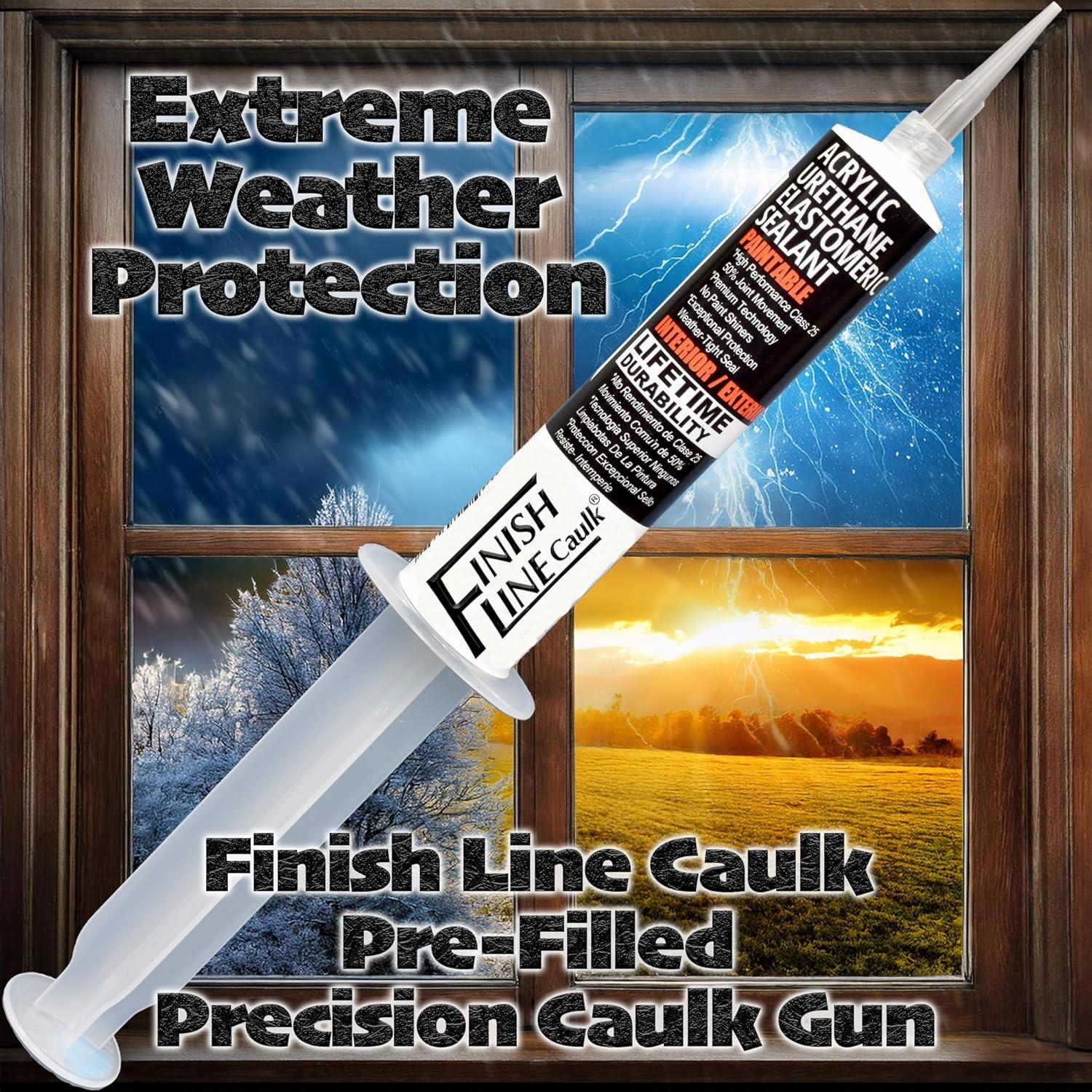 Sellador Elastomérico Uretano Acrílico Finish Line 28.35 g Blanco