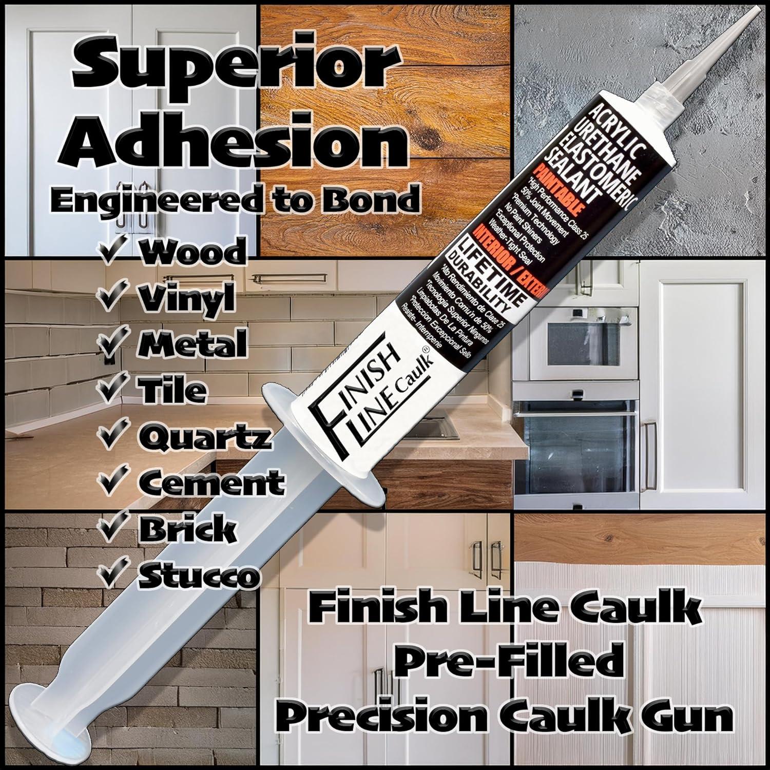 Sellador Elastomérico Uretano Acrílico Finish Line 28.35 g Blanco