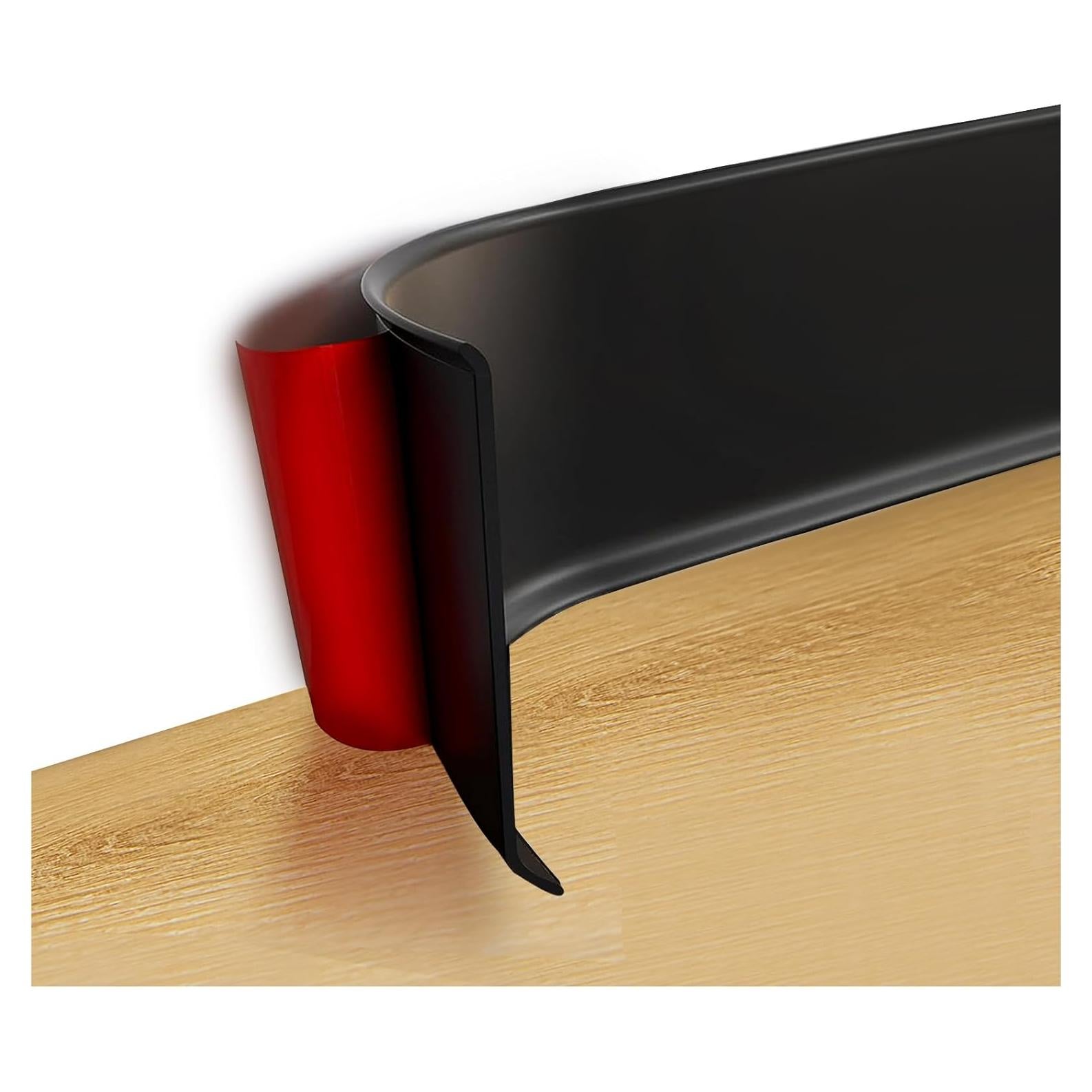 Moldura de Zócalo Flexible Art3d 6.1m Autoadhesiva Negra