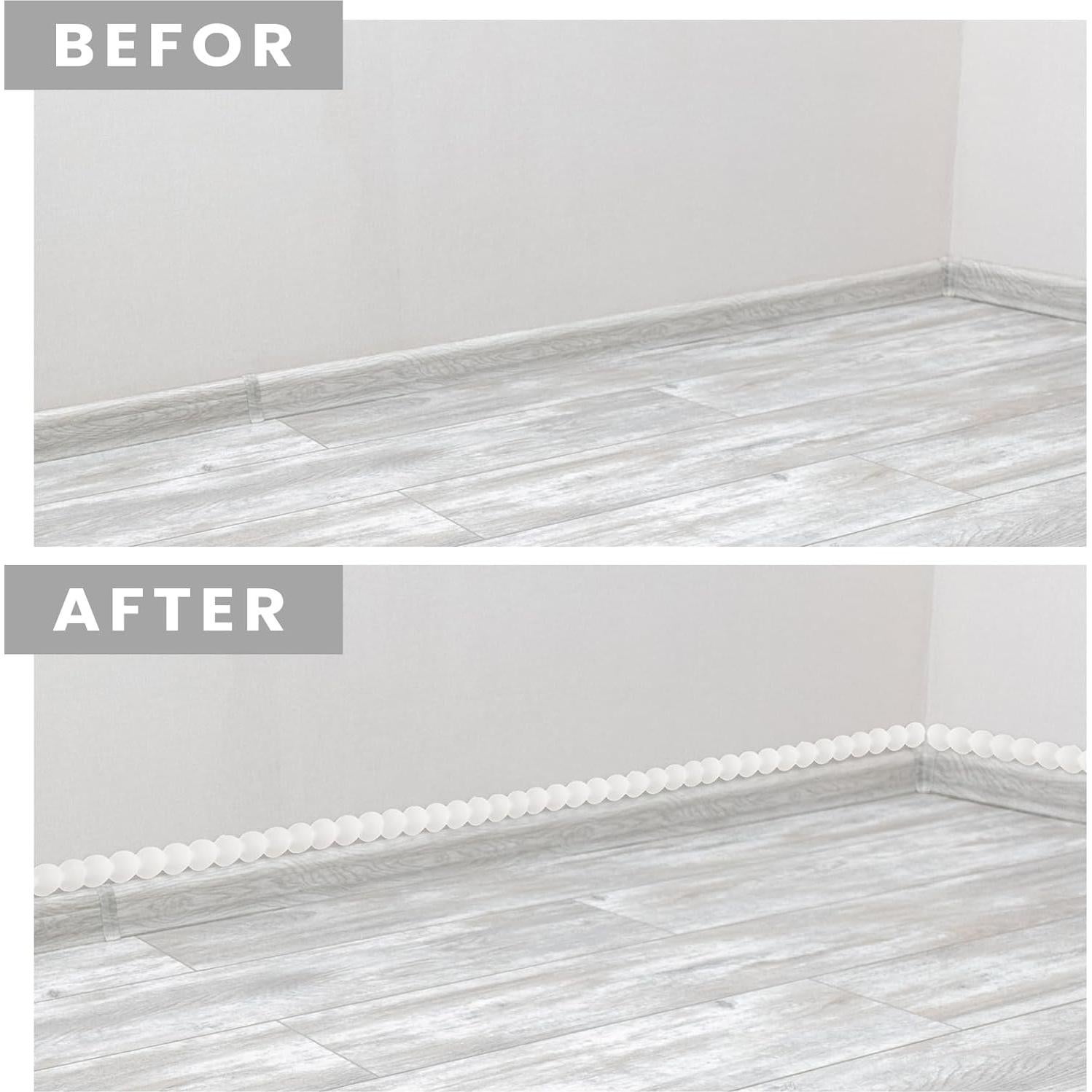 Moldura Flexible Autoadhesiva Leinuosen 3m Blanco 15mm Decorativa