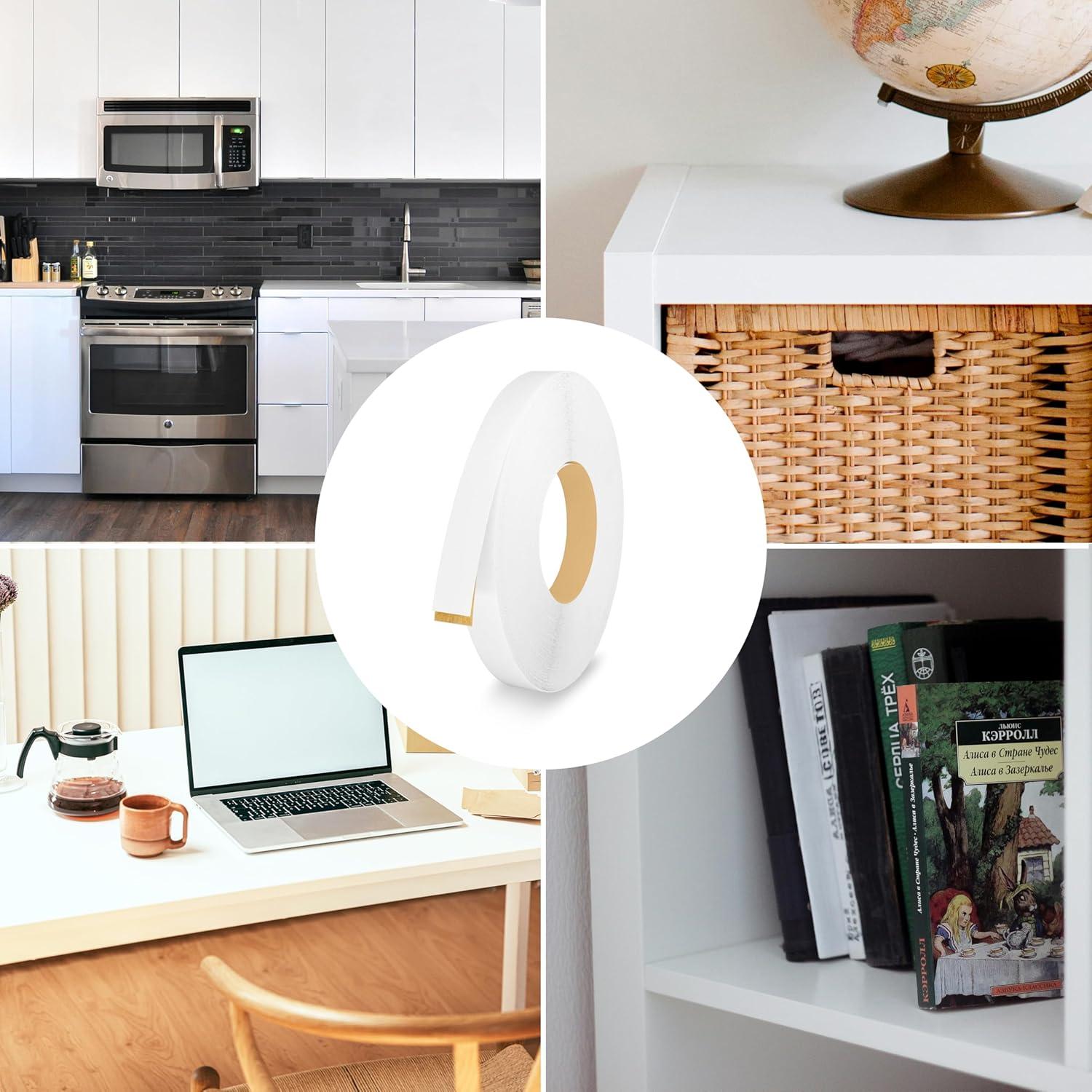 Banda de Borde de PVC Blanca Autoadhesiva 1.9 cm x 7.62 m