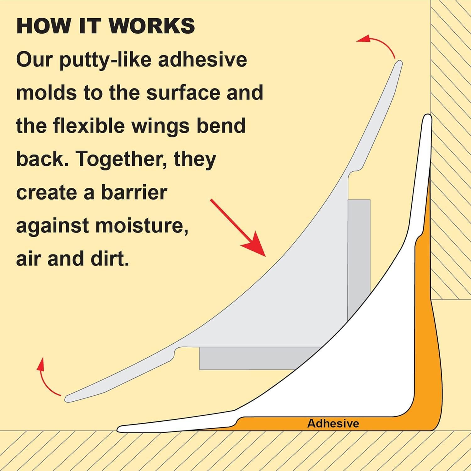 Kit de Moldura Flexible InstaTrim 1/2" x 6m Marrón - Calafateo Rápido