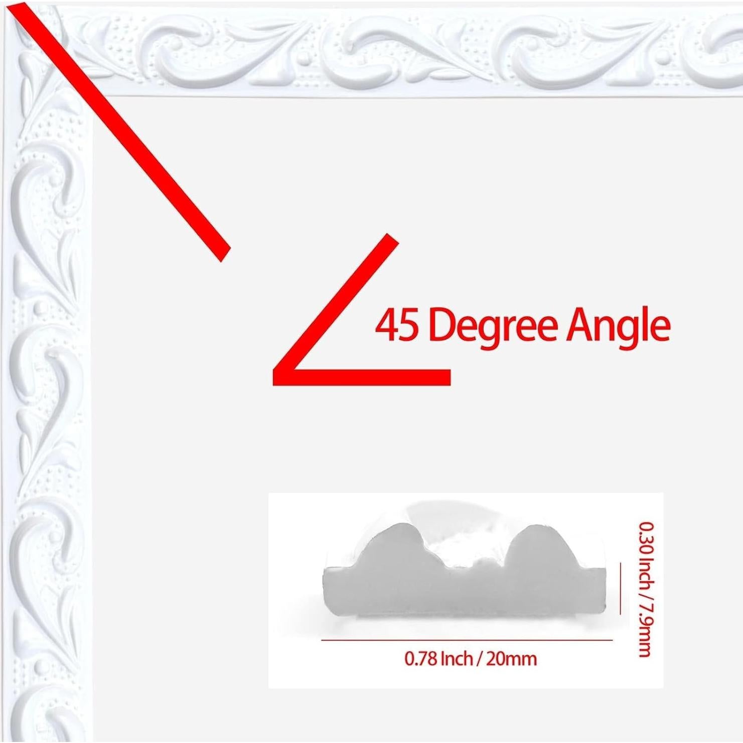 Moldura de Pared Autoadhesiva Duzzy 5m PVC Blanco