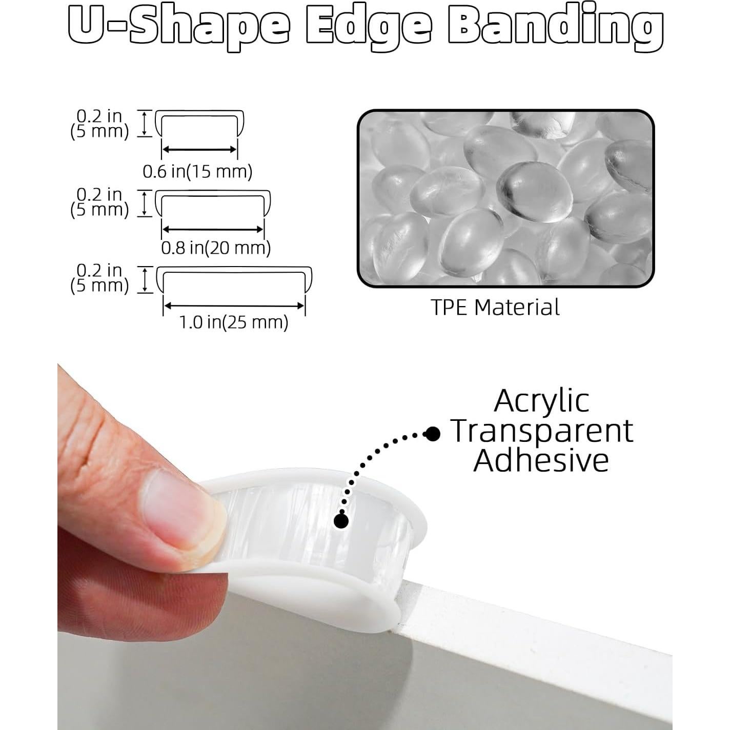 Banda de Bisel Autoadhesiva JSIWOTH 5m Blanco TPE Flexible