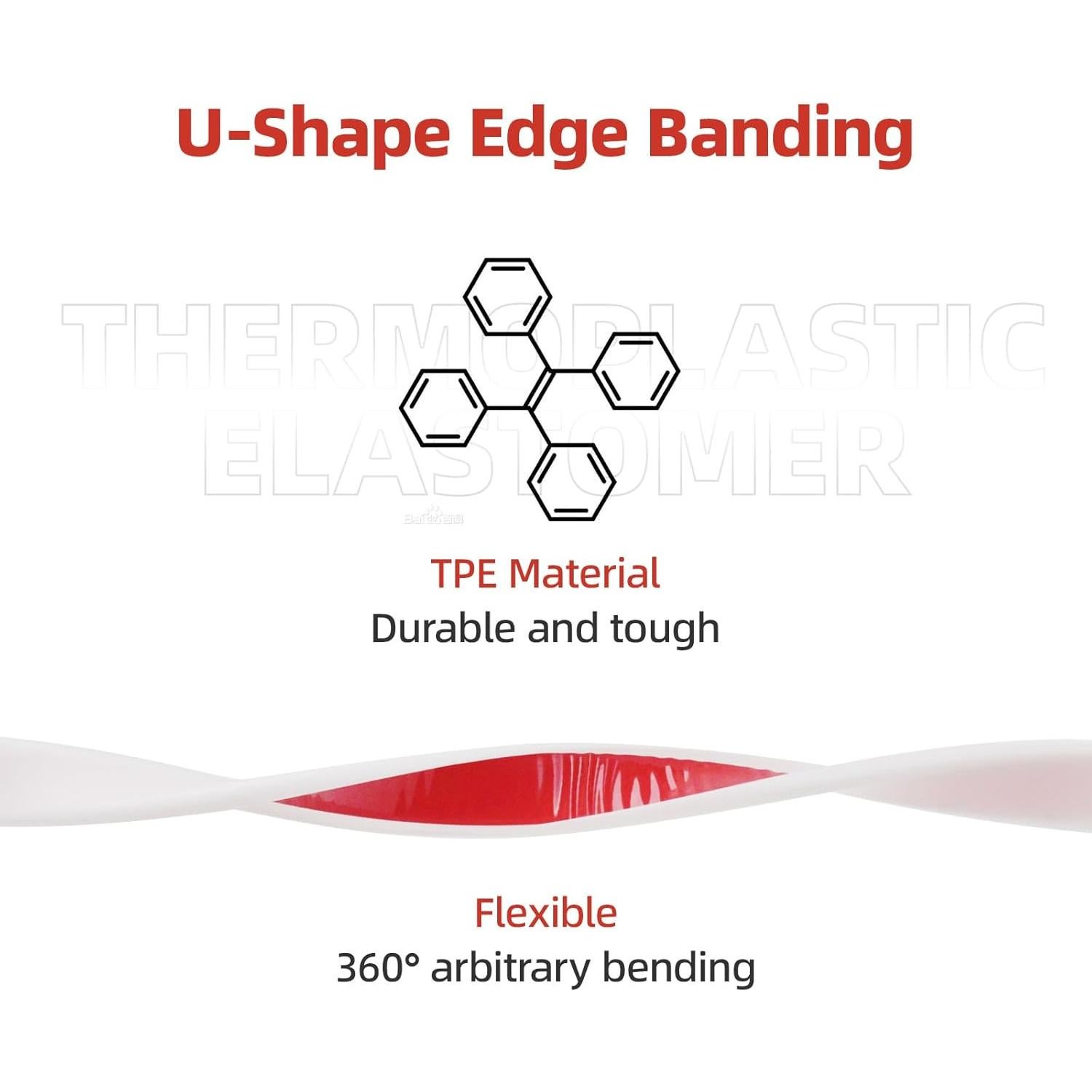 Banda de Bisel TPE Autoadhesiva Orgthin 20 pies Blanco