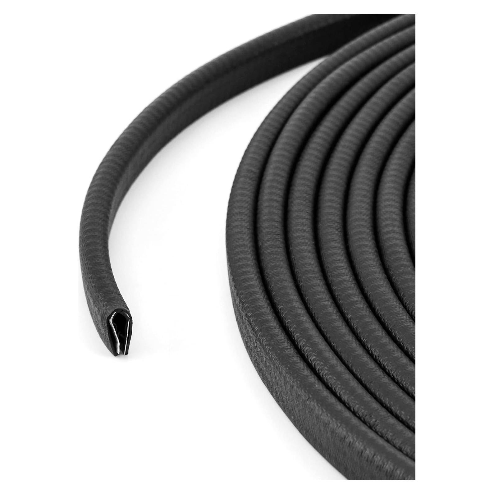 Tira de Sello de Bisel de Goma EPDM QWORK 15.24m Negra