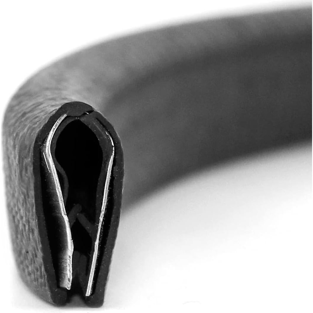 Tira de Sello de Bisel de Goma EPDM QWORK 15.24m Negra