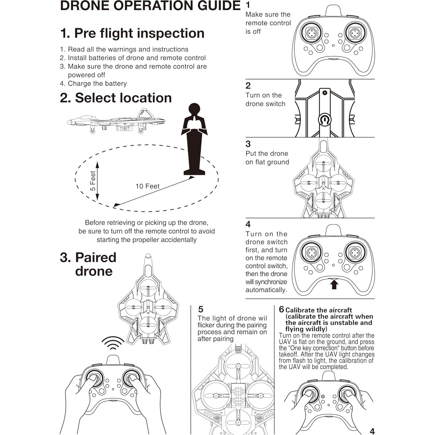 Dron RC HOLYFUN para Niños 25.4cm con 2 Baterías