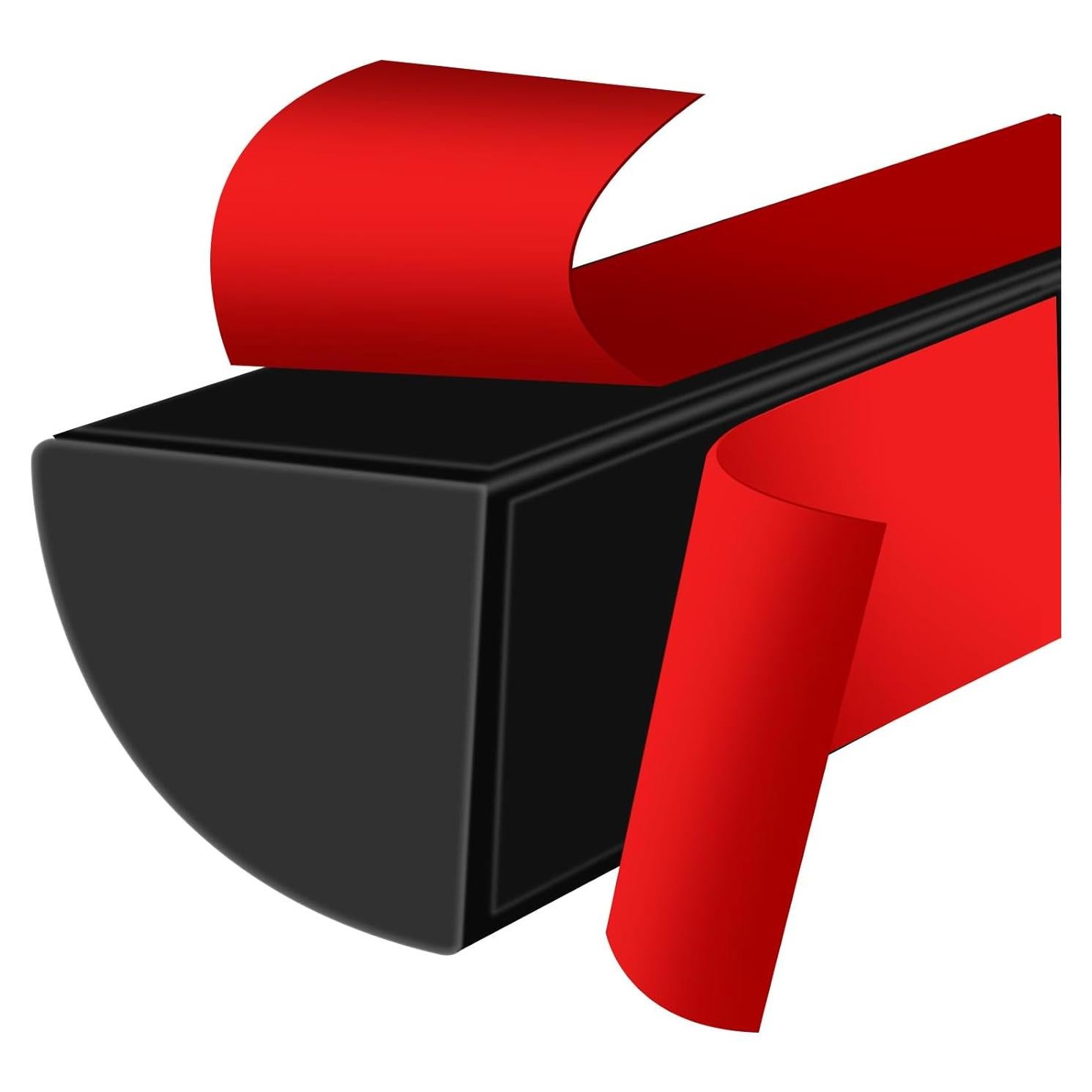 Moldura Cuarterona Flexible YESSZ 299.72cm Negra Autoadhesiva