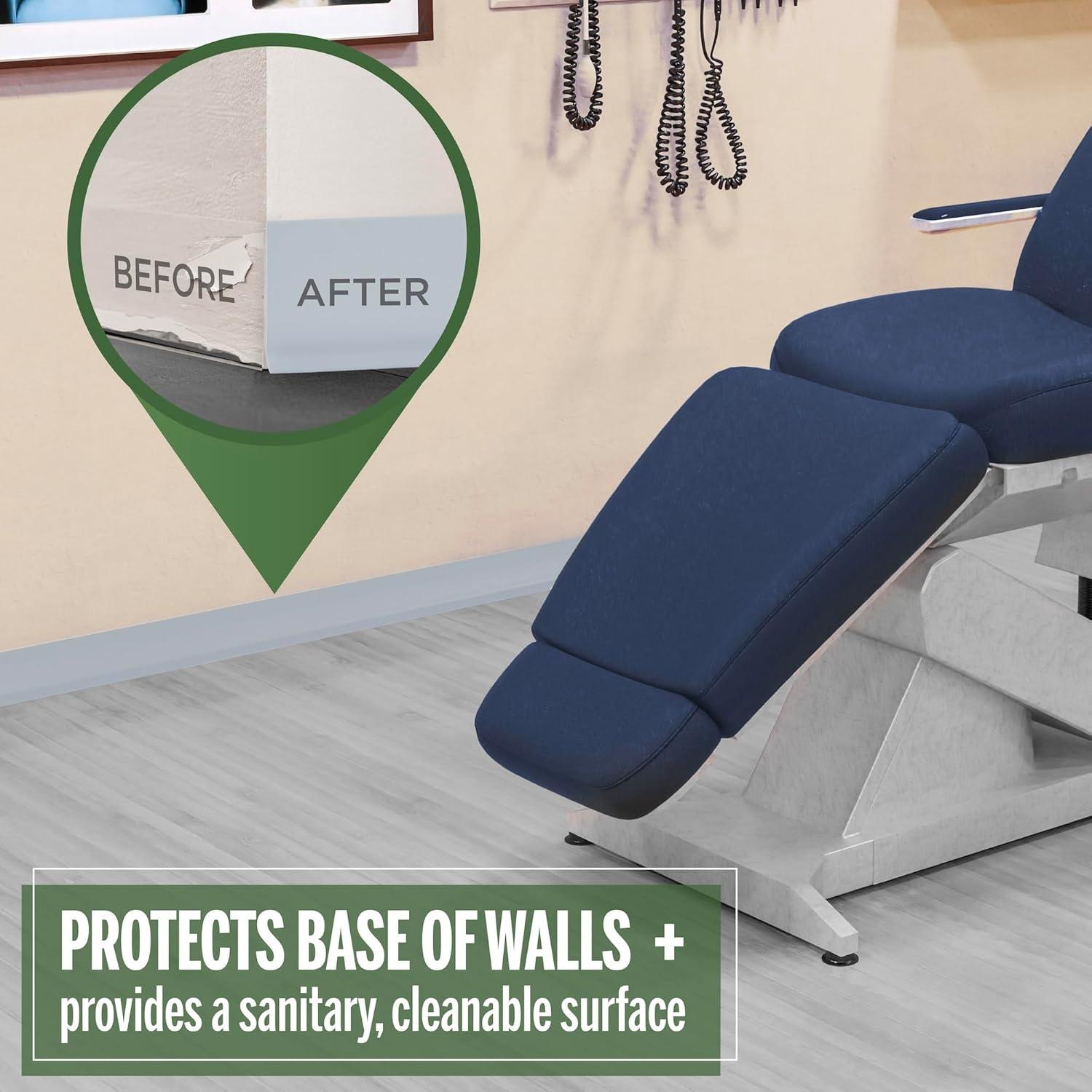 Base de Pared de Vinilo M-D 4x60 Pies Autoadhesiva Negra