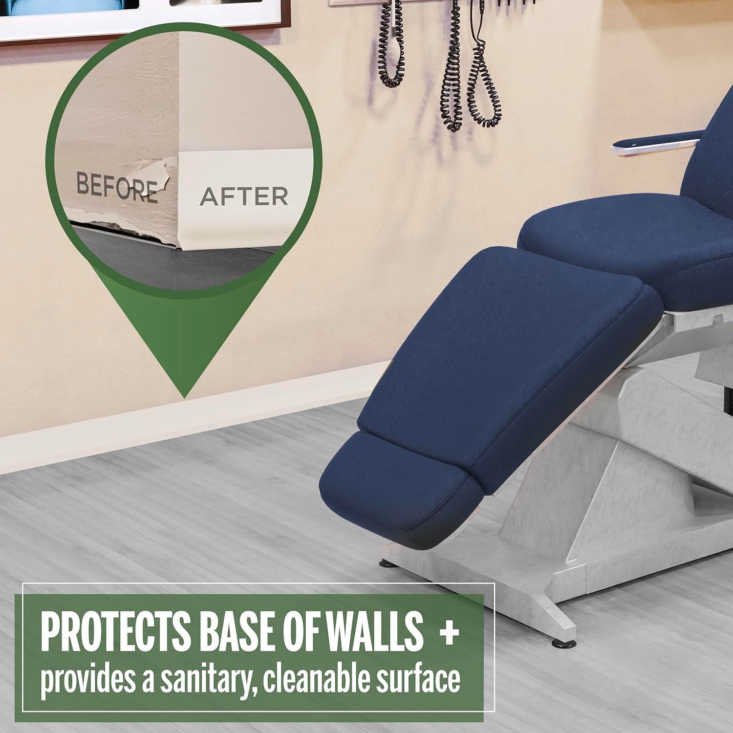 Base de Pared de Vinilo M-D 4x60 Pies Almendra Respaldo Seco