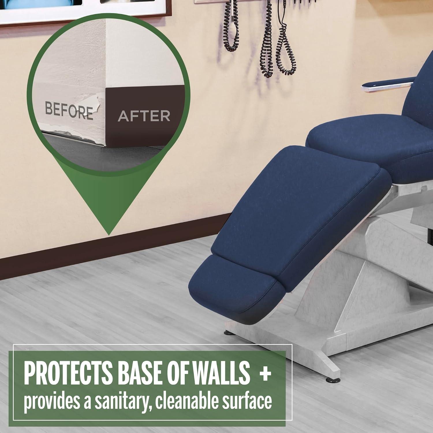 Base de Pared de Vinilo M-D 4" x 18.29 m Marrón Flexible