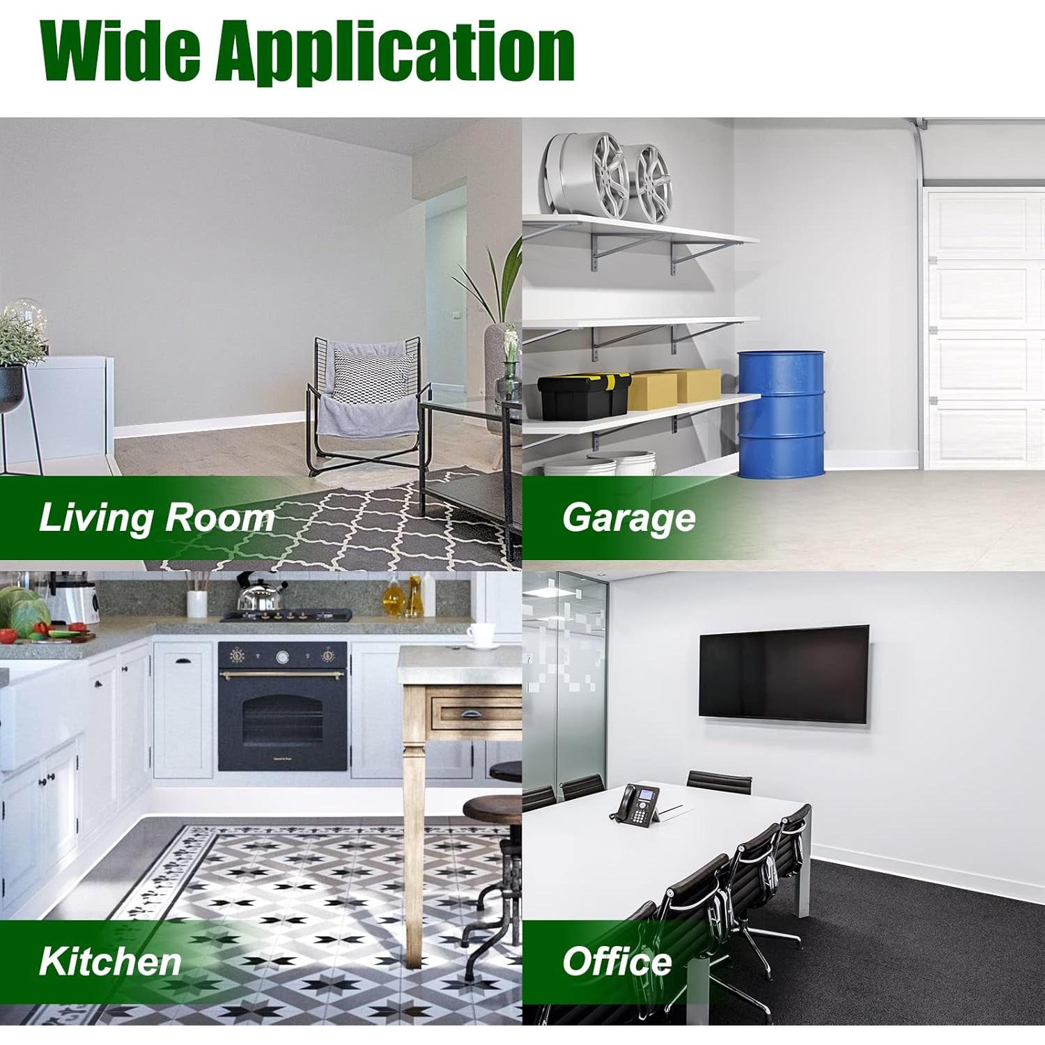 Moldura de Zócalo Flexible Autoadhesiva THEHUAYUE 4" x 6.1m