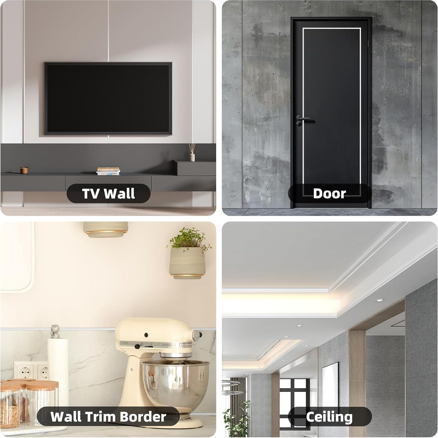 Moldura Autoadhesiva JSIWOTH 2.99 m Blanca Pintable Flexible