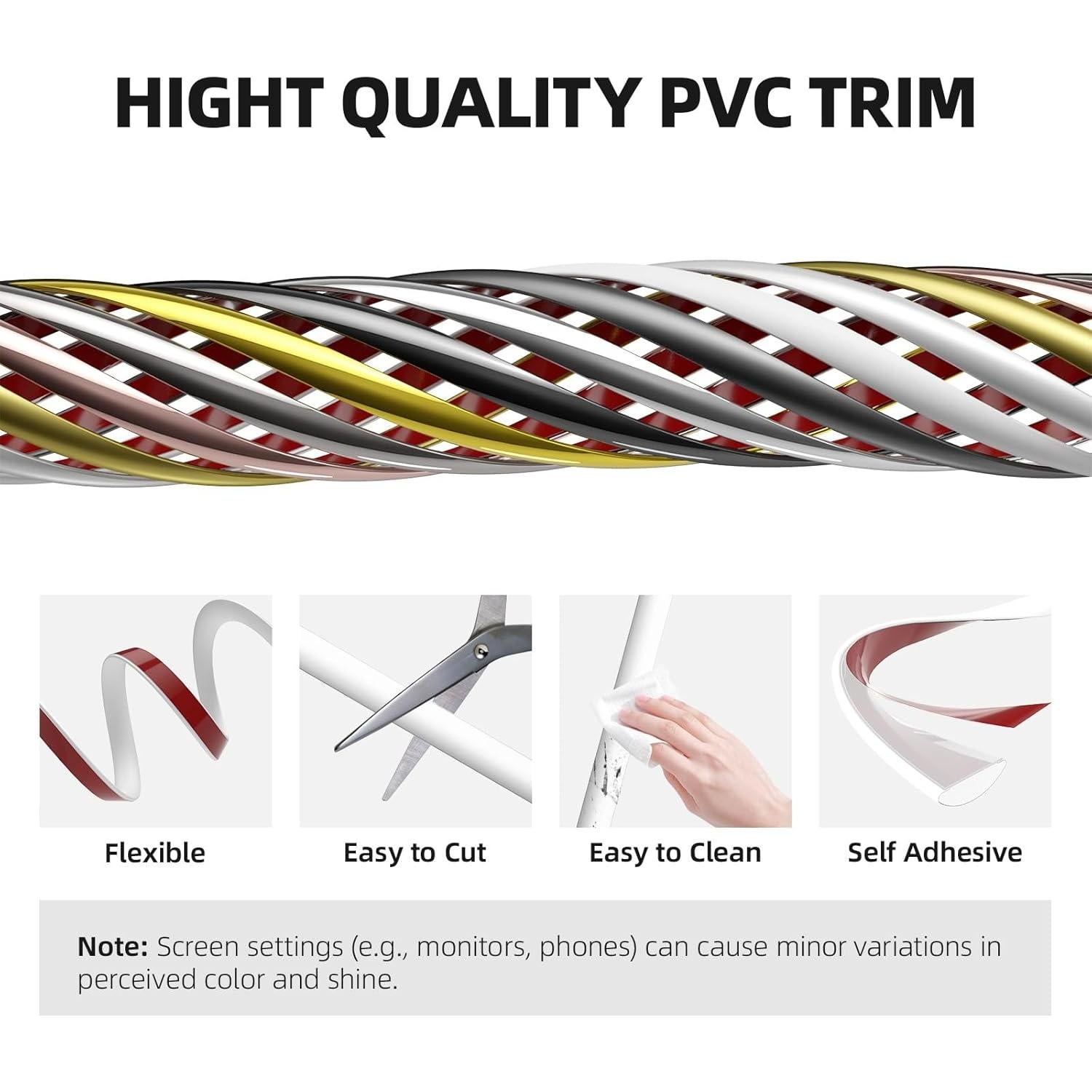 Moldura Autoadhesiva JSIWOTH 2.99 m Blanca Pintable Flexible