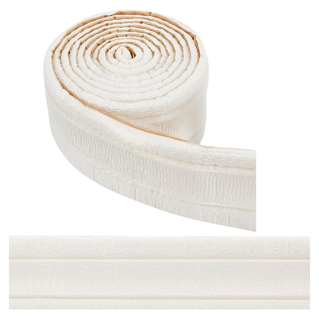 Moldura de Corona Autoadhesiva CRASPIRE 3D Blanca 88x8cm