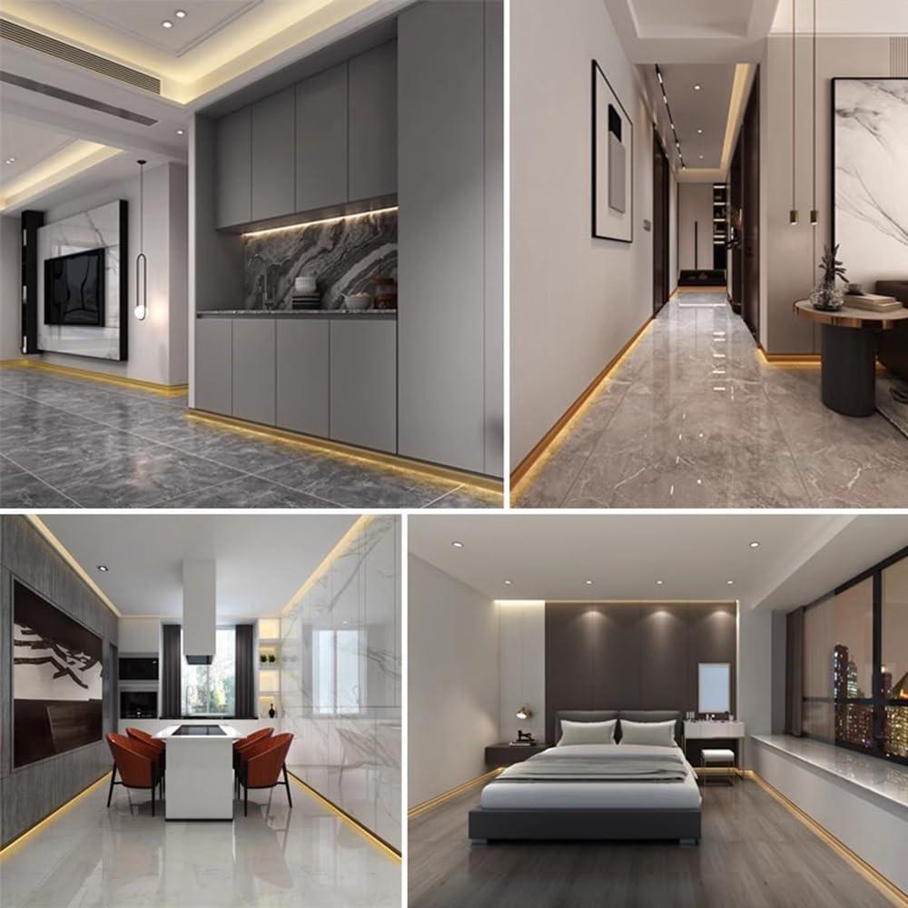 Tira de Luz LED de Aluminio DGLILUAN 99.8cm H 80mm para Zócalo