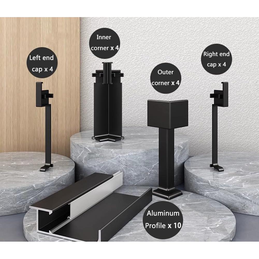 Tira de Luz LED de Aluminio DGLILUAN 99.8cm H 80mm para Zócalo