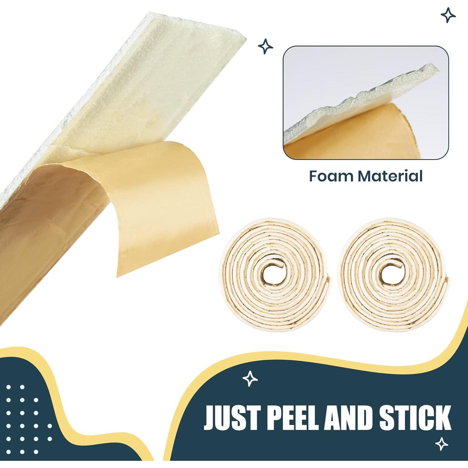 Moldura de Espuma Flexible Glavatrix 4.6m Autoadhesiva Blanca