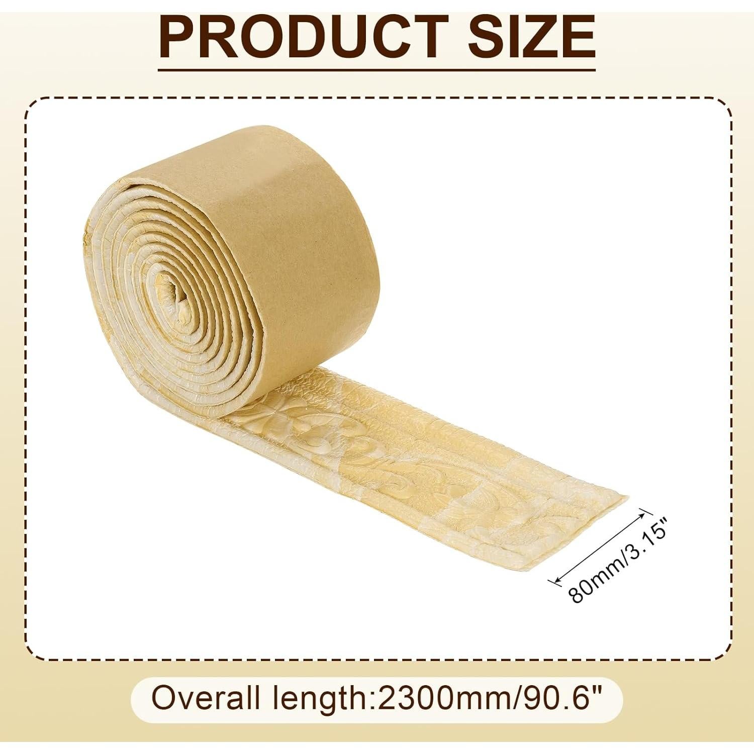 Moldura de Espuma Autoadhesiva uxcell 3D Amarillo 2.29m