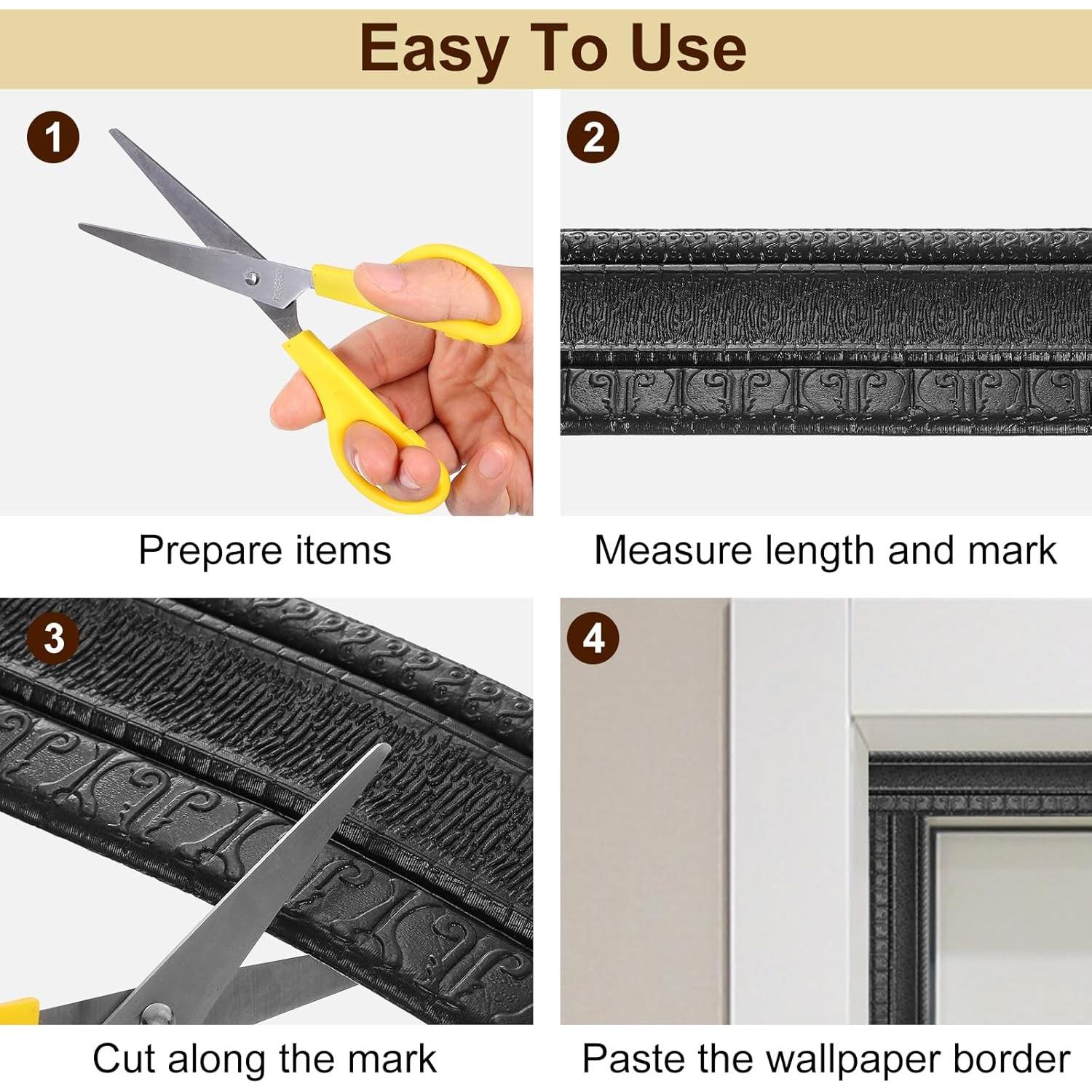 Moldura de Espuma Autoadhesiva uxcell 3D Amarillo 2.29m