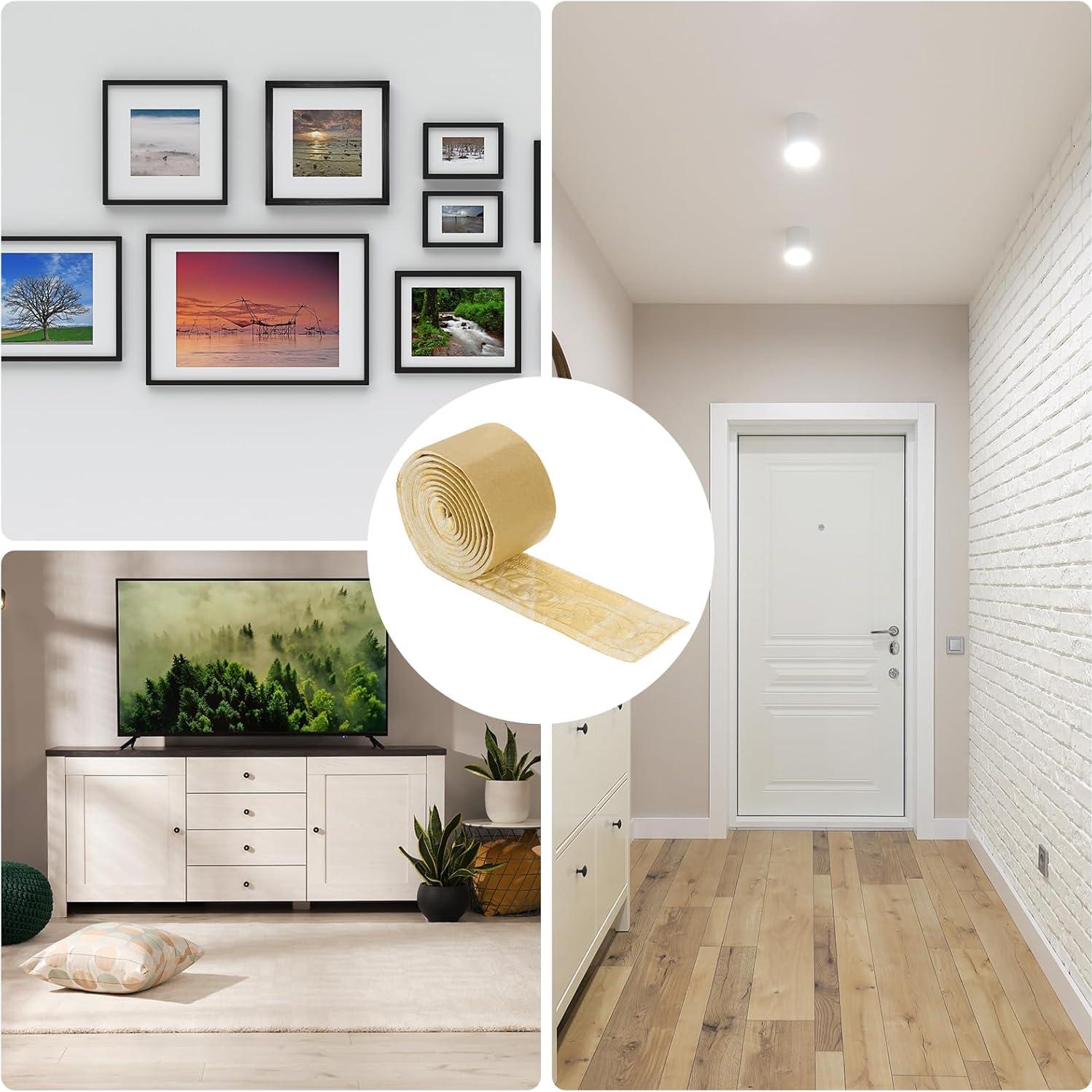 Moldura de Espuma Autoadhesiva uxcell 3D Amarillo 2.29m