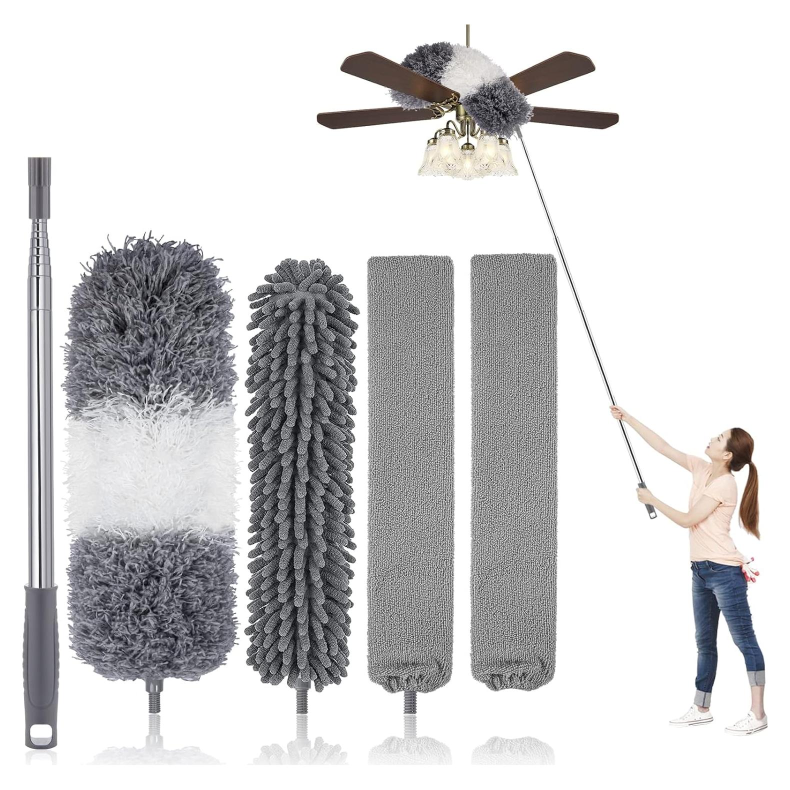 Kit Plumero Microfibra UIMO Extensible 30-100 cm 5 Pzs