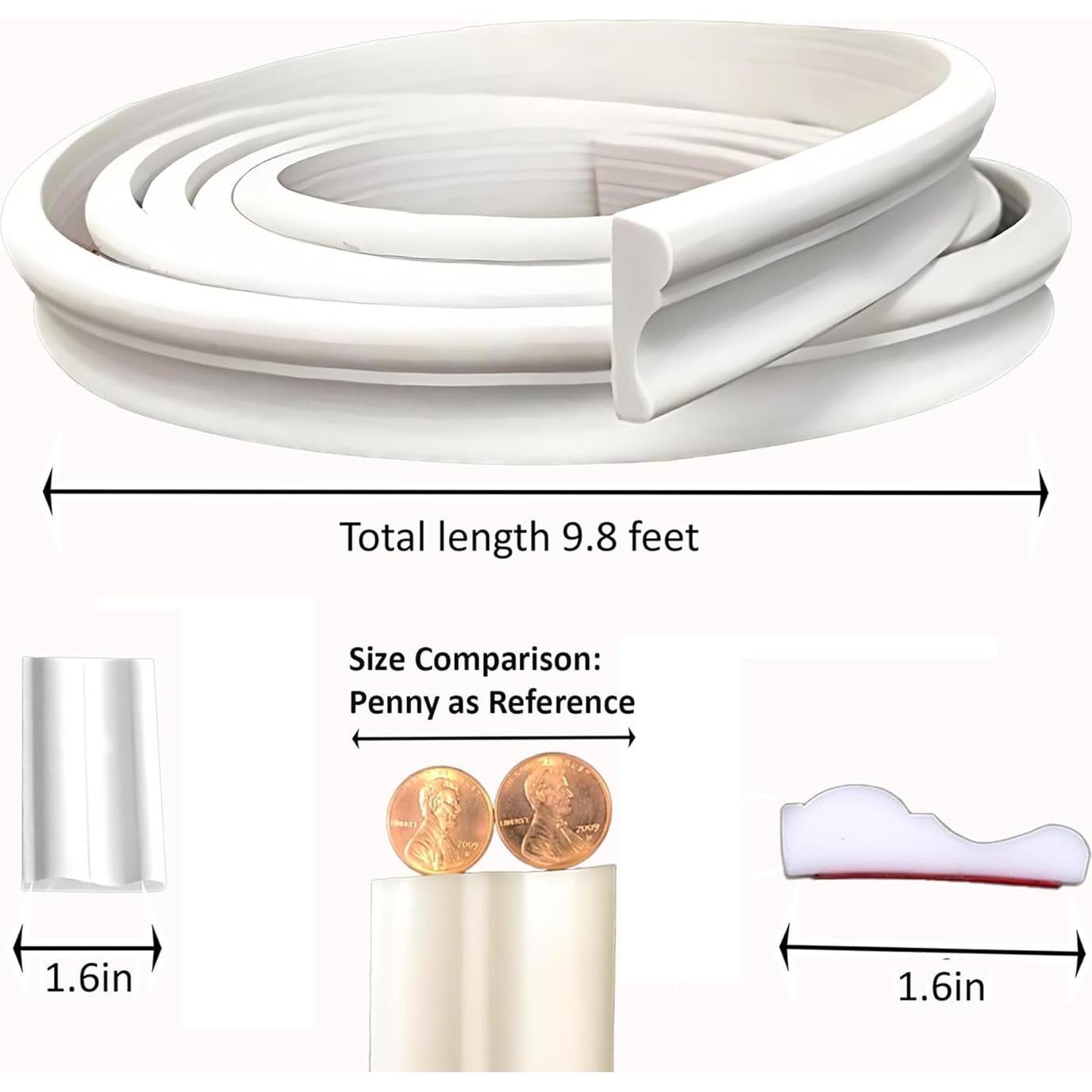 Moldura Autoadhesiva Flexible ZHIVEZEN 2.99m x 4.06cm Blanca