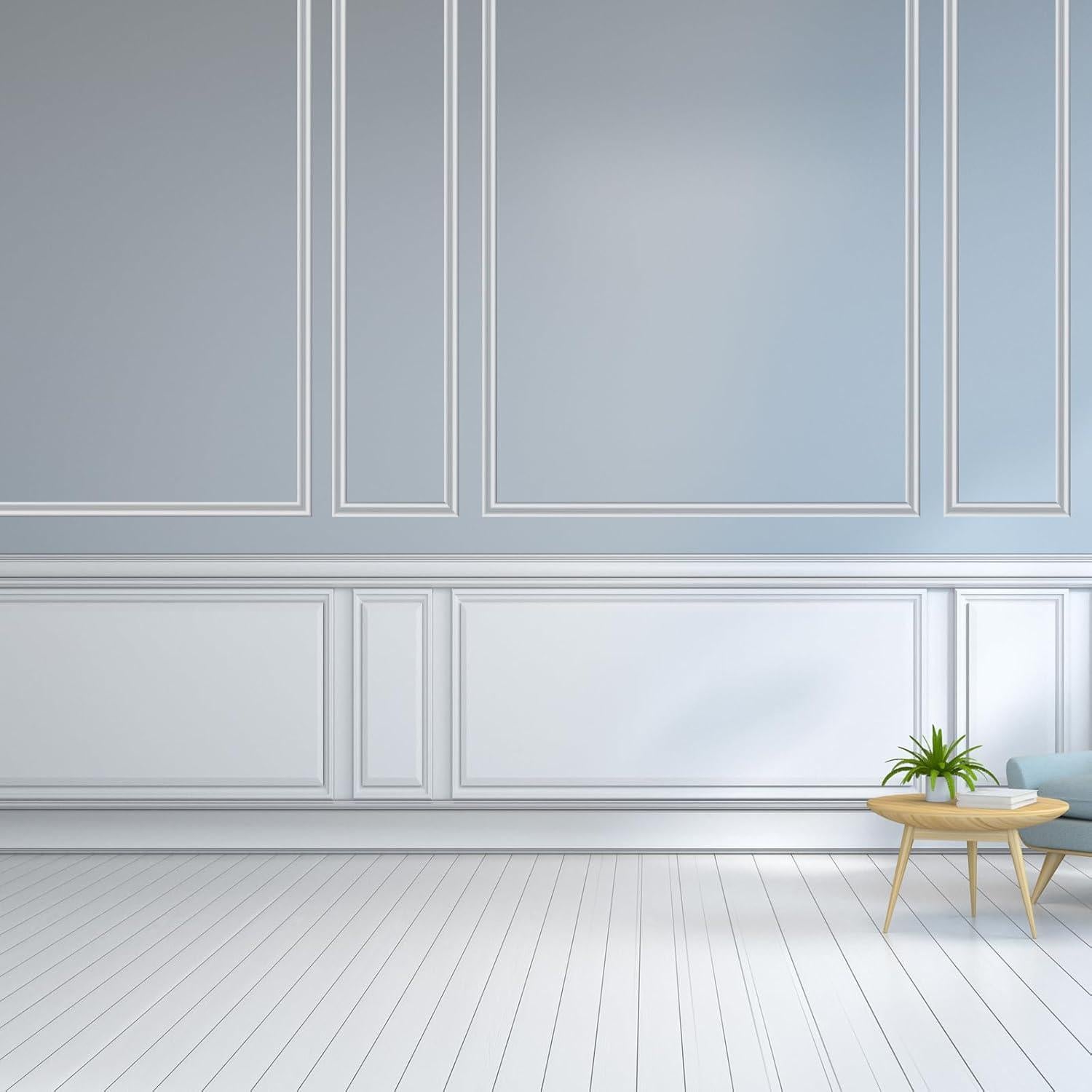 Moldura Autoadhesiva Flexible PVC Yu Huan 3.05m x 4.06cm Blanca