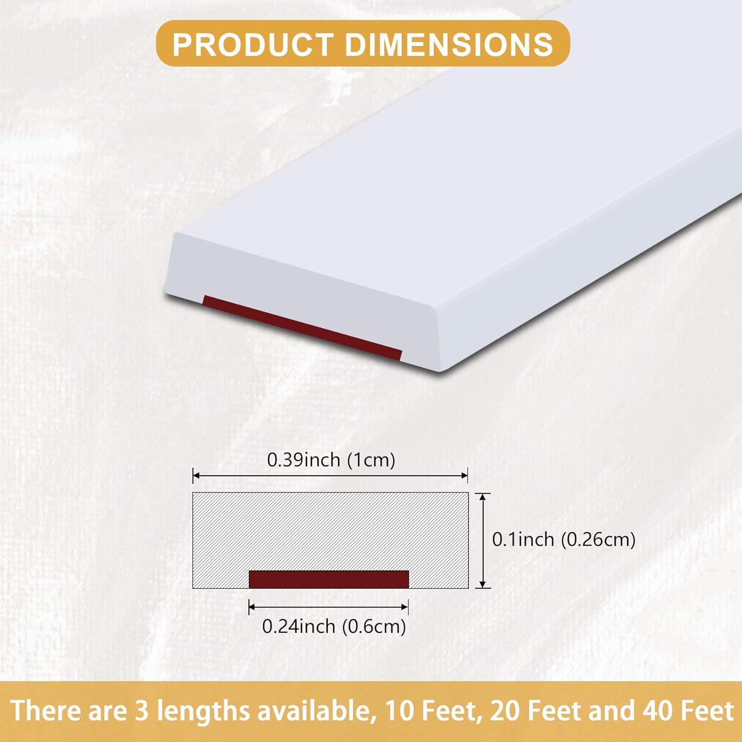 Moldura autoadhesiva Soengsau 3.05m PVC blanco para azulejos