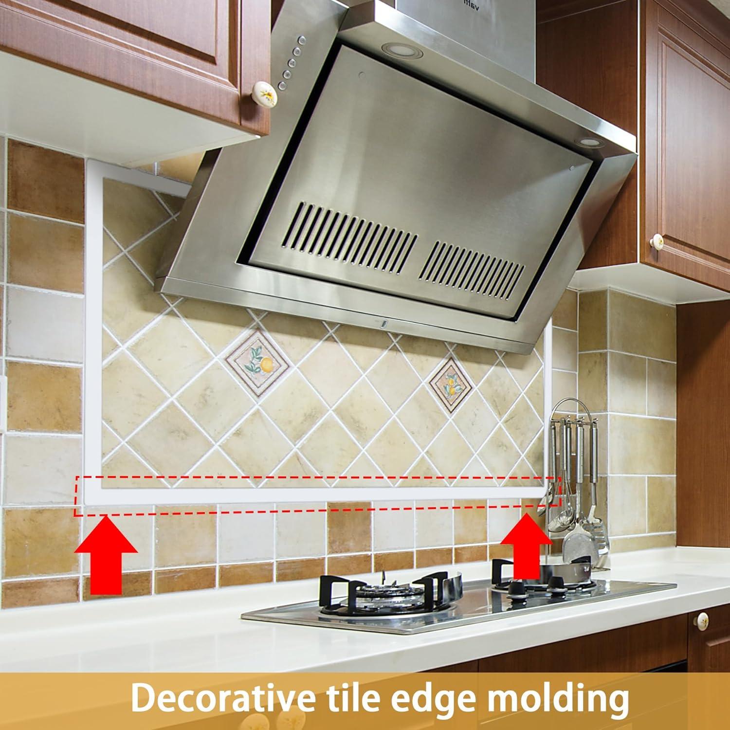 Moldura autoadhesiva Soengsau 3.05m PVC blanco para azulejos