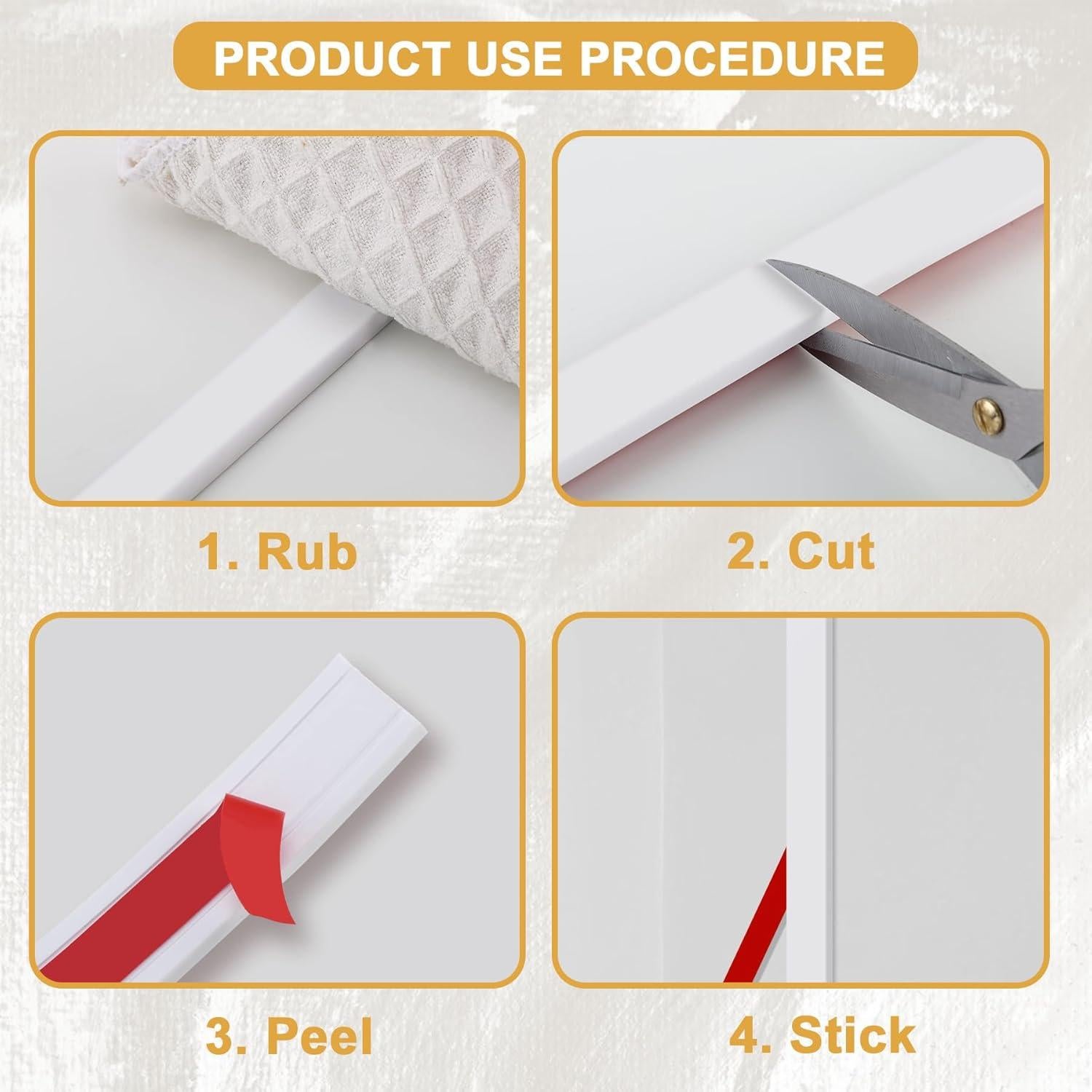 Moldura autoadhesiva Soengsau 3.05m PVC blanco para azulejos