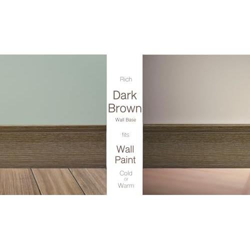 Moldura de Base de Pared de Goma Stelalloy 4" x 2.44m Oscura