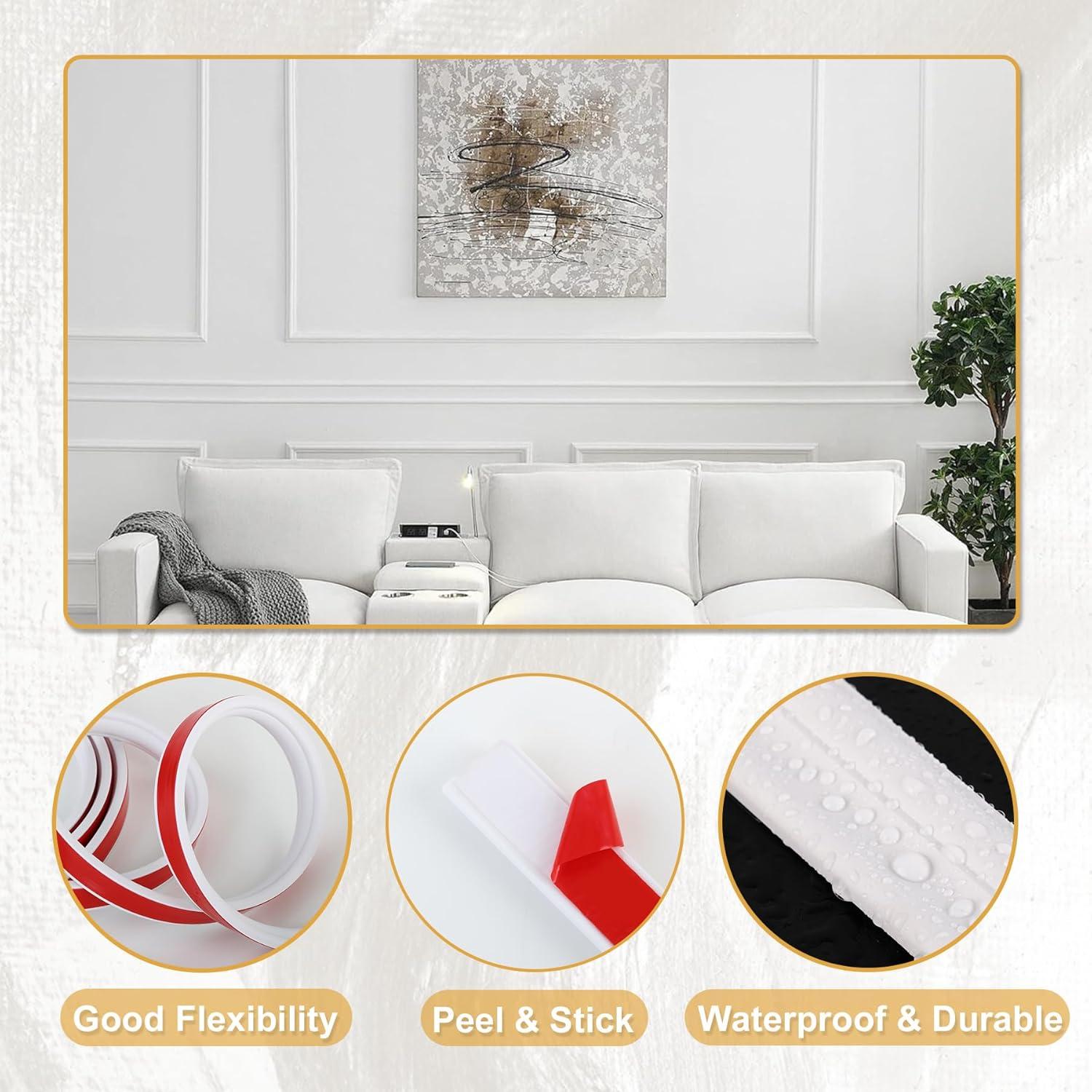 Moldura de Pared Autoadhesiva Soengsau 3m x 2.3cm Blanca