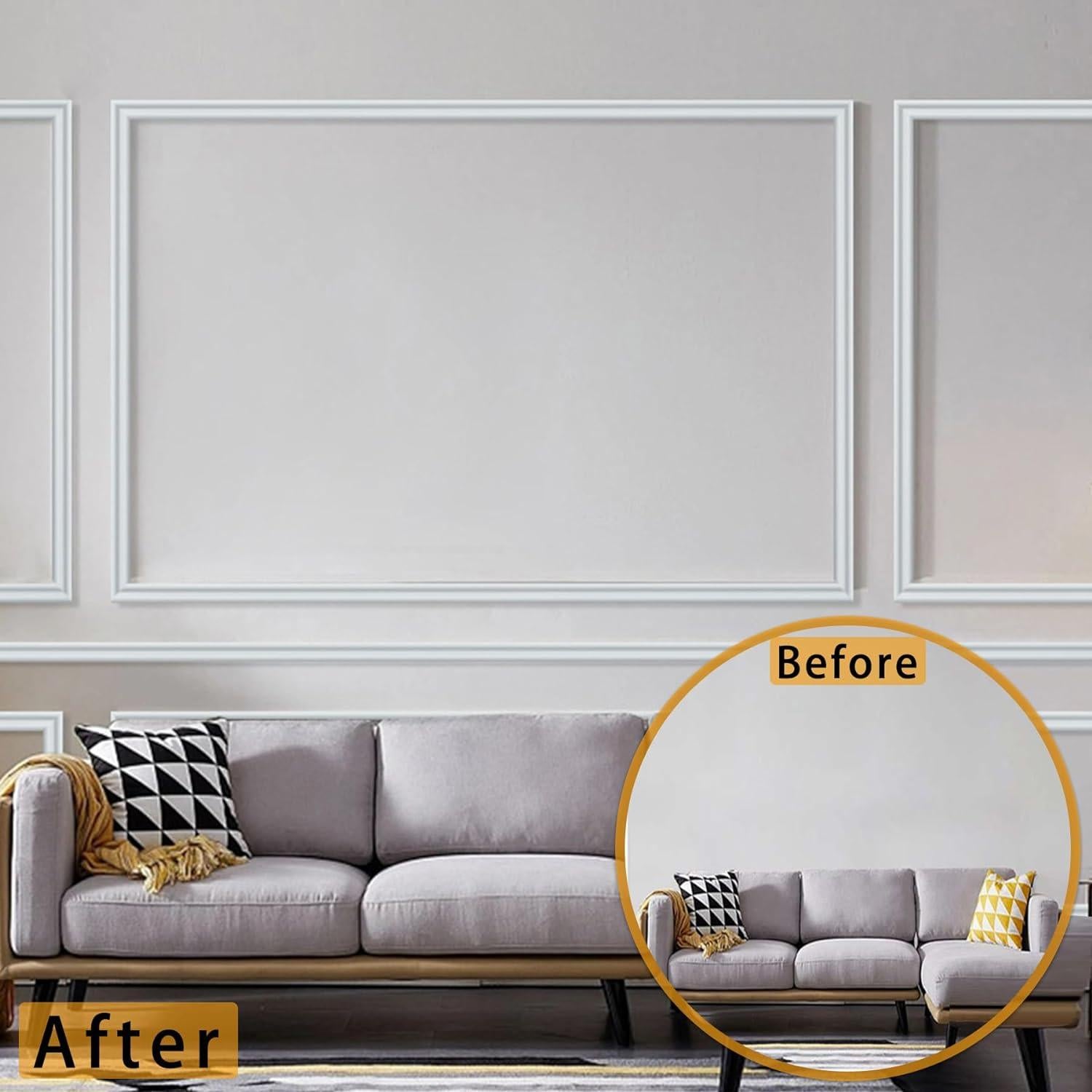 Panel de Moldura de Riel de Silla Autoadhesivo Hungbak 3m Blanco