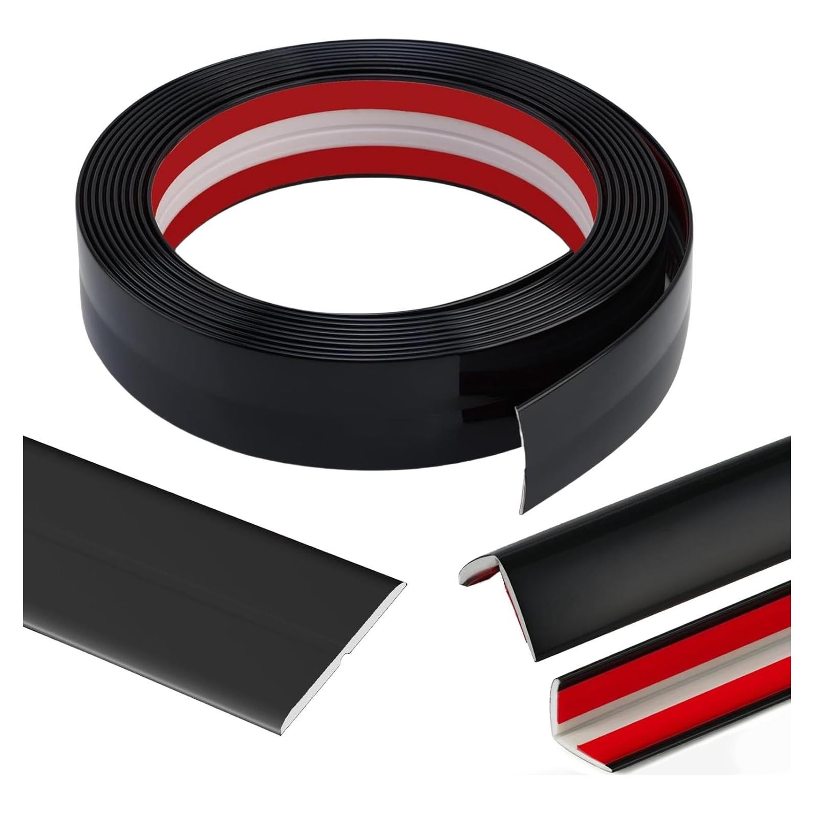 Moldura de Esquina Flexible Autoadhesiva KTINITK 6.7m Negro 2cm