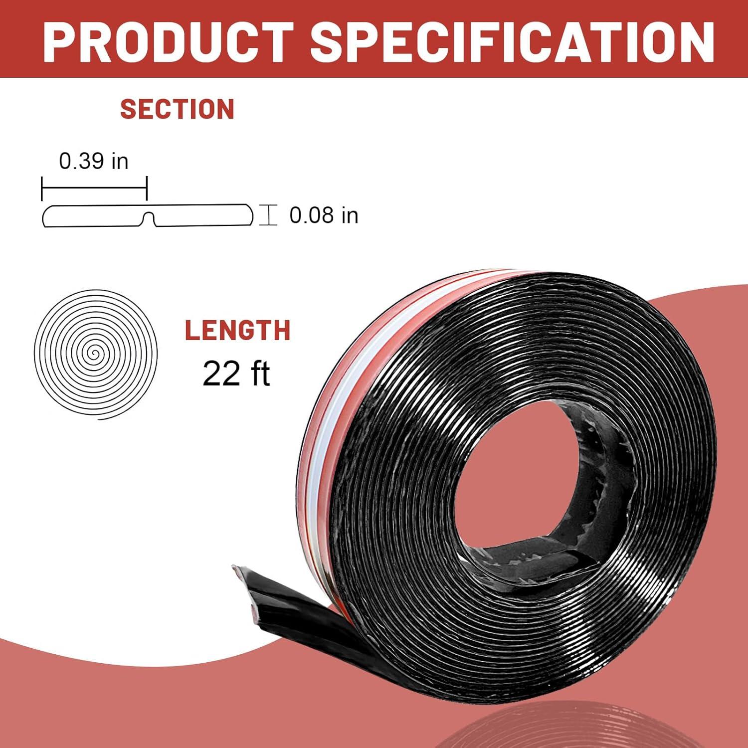 Moldura de Esquina Flexible Autoadhesiva KTINITK 6.7m Negro 2cm