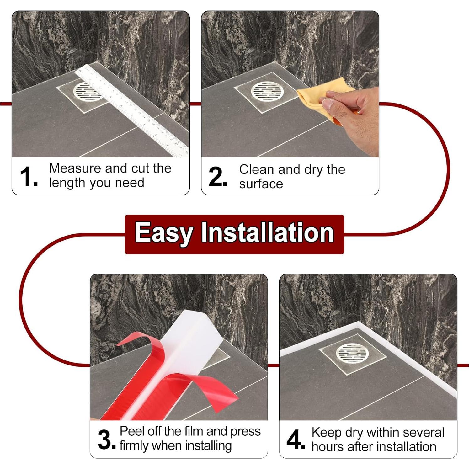 Moldura Flexible Autoadhesiva uxcell 5m Silicona Café