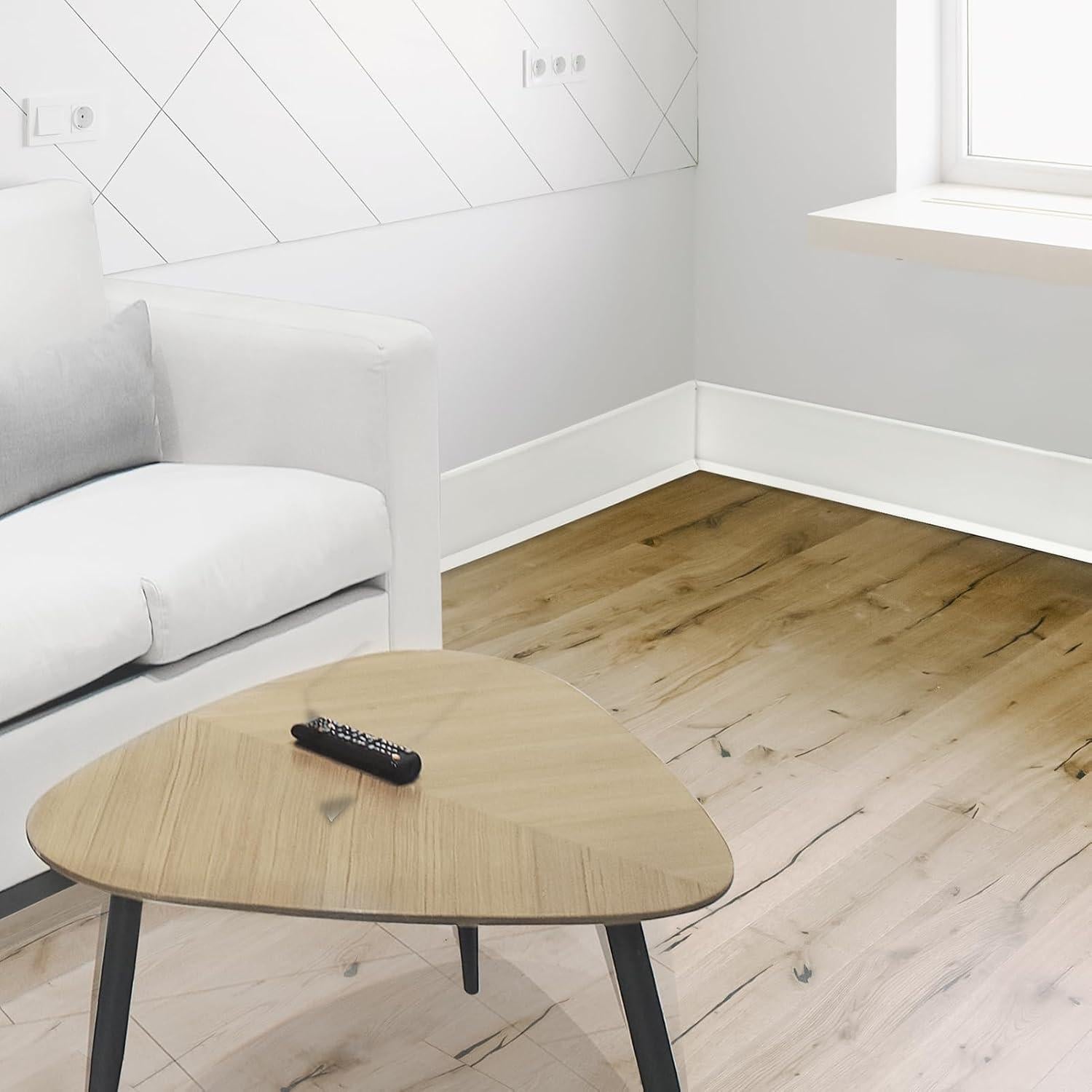 Moldura de Zócalo Flexible Art3d 6.1m Autoadhesiva Blanca