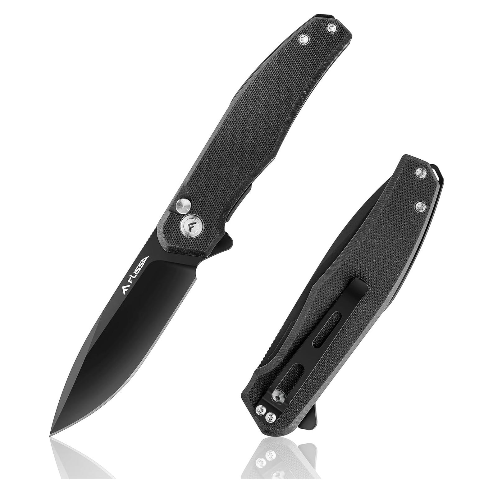 Cuchillo de bolsillo FLISSA plegable 11.43 cm acero D2 mango G10