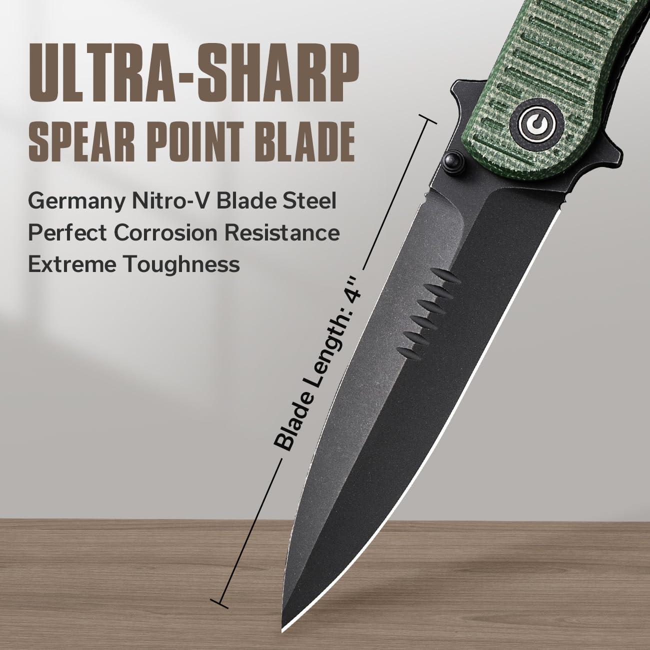 Cuchillo Plegable CIVIVI RS71 de Nitro-V 10.16 cm Verde