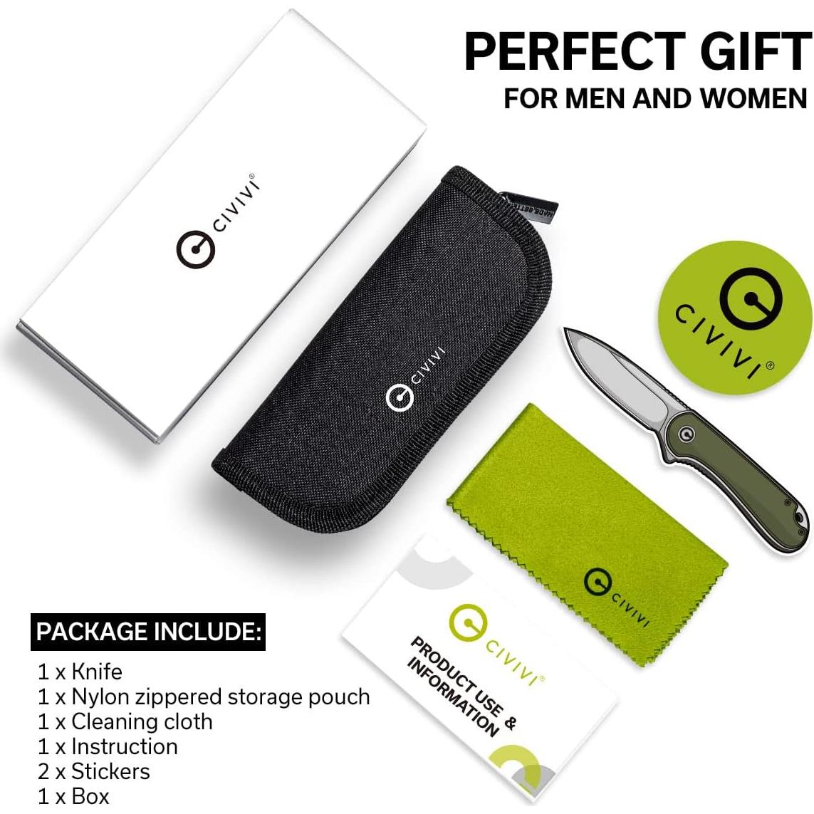 Cuchillo Plegable CIVIVI RS71 de Nitro-V 10.16 cm Verde