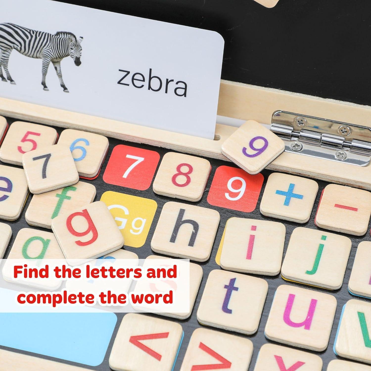 Laptop de Madera BEKILOLE 30x30 cm Juguete Educativo