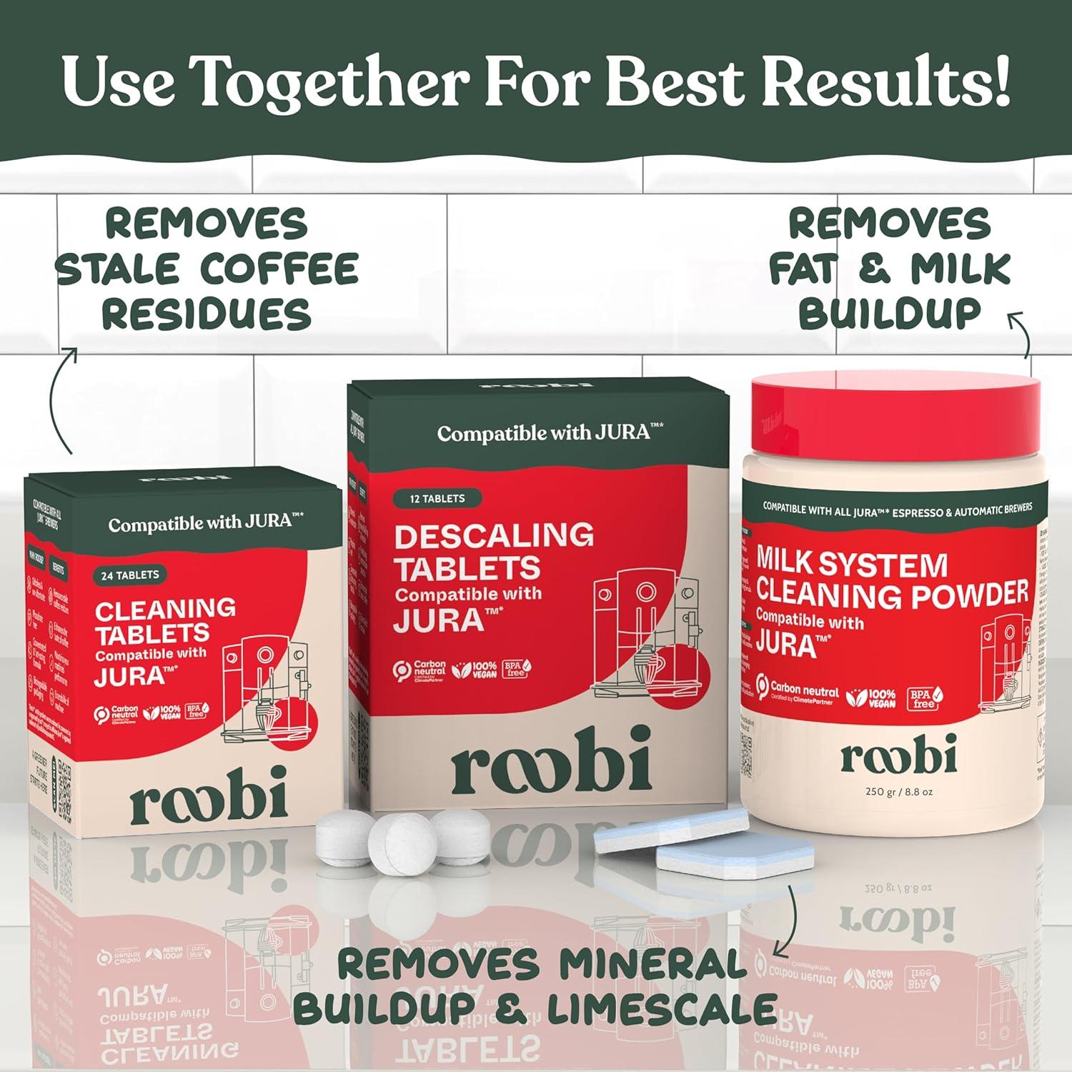Tabletas de limpieza Roobi para máquinas Jura - 24 unidades