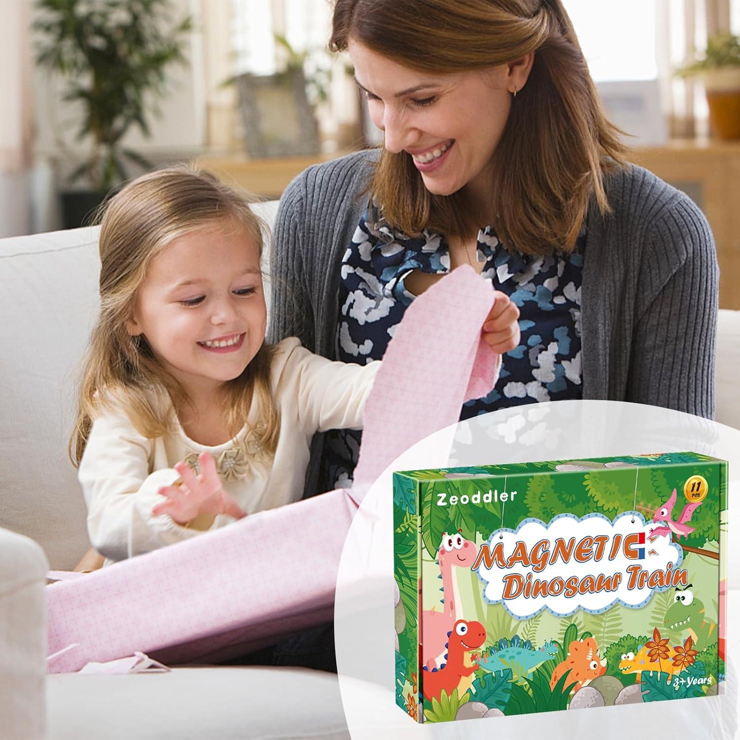 Set de Tren de Dinosaurios de Madera Zeoddler 11 Piezas